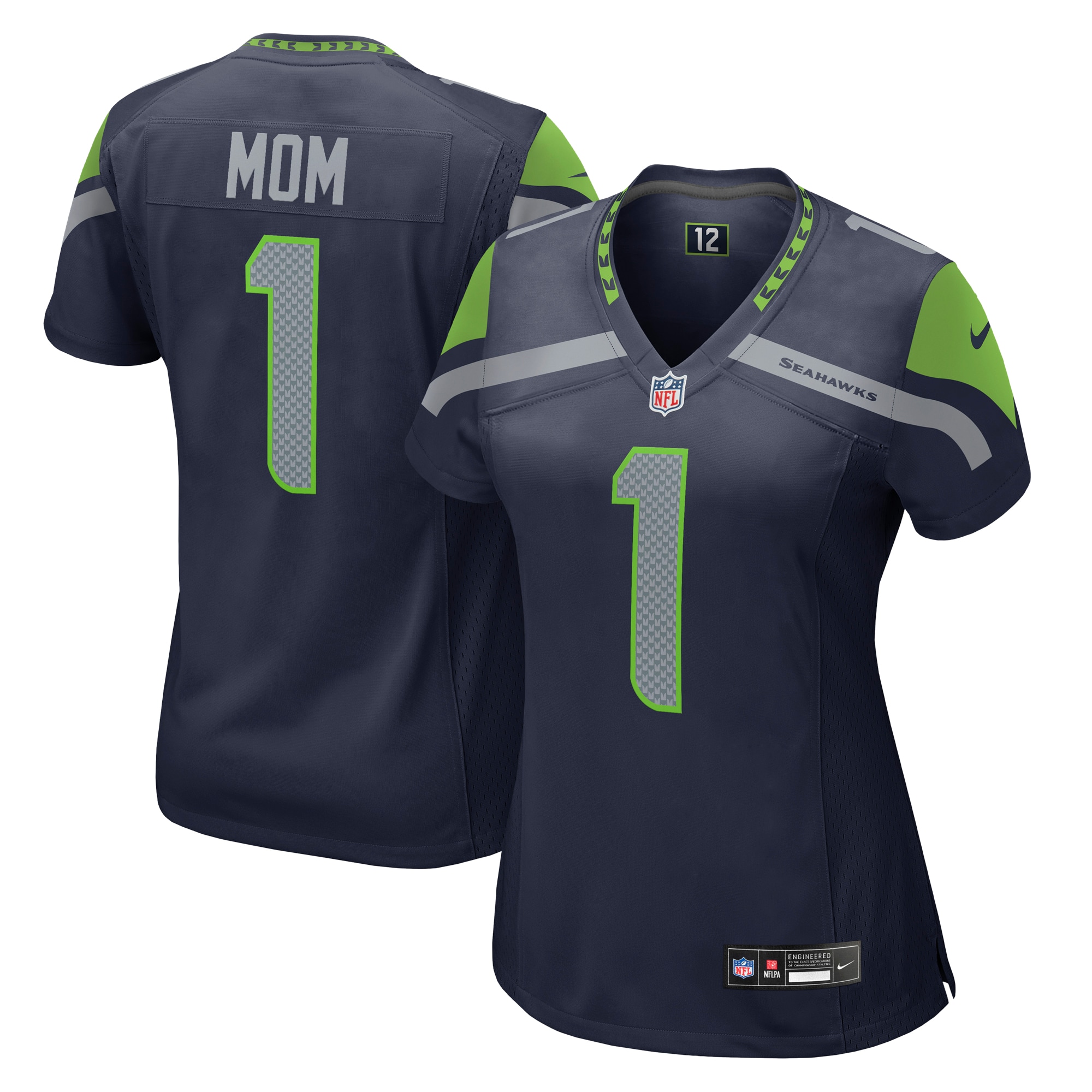 Number 1 Mom Seattle Seahawks Nike Women's Game Jersey - College Navy - vstockx