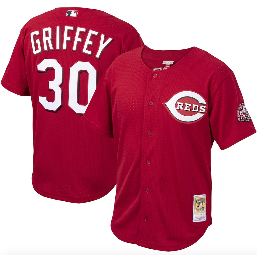 Men's Cincinnati Reds Ken Griffey Jr. Mitchell & Ness Red Cooperstown Collection Batting Practice Jersey - vstockx