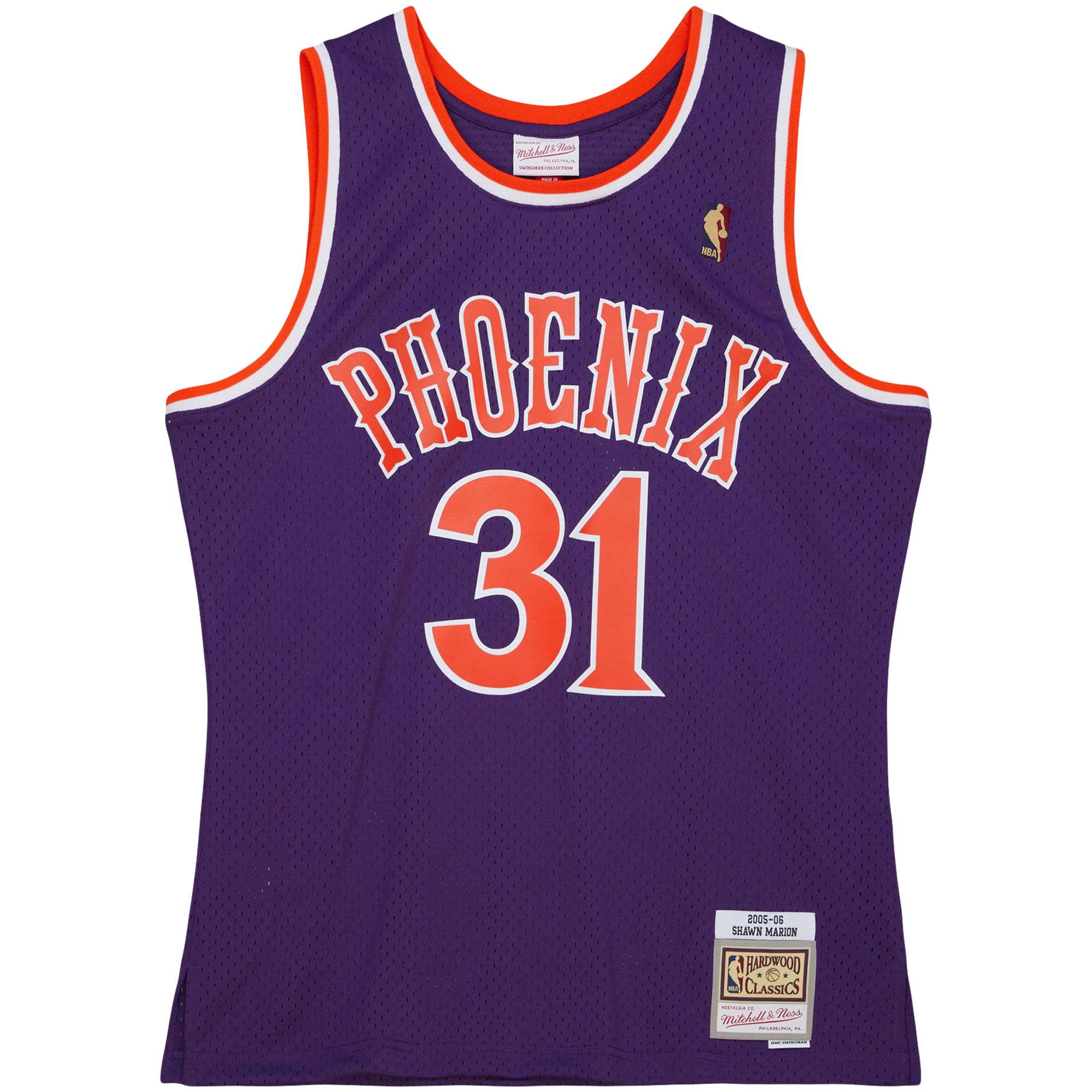 Shawn Marion Phoenix Suns Mitchell & Ness 2001/02 Hardwood Classics Swingman Jersey - Purple - vstockx