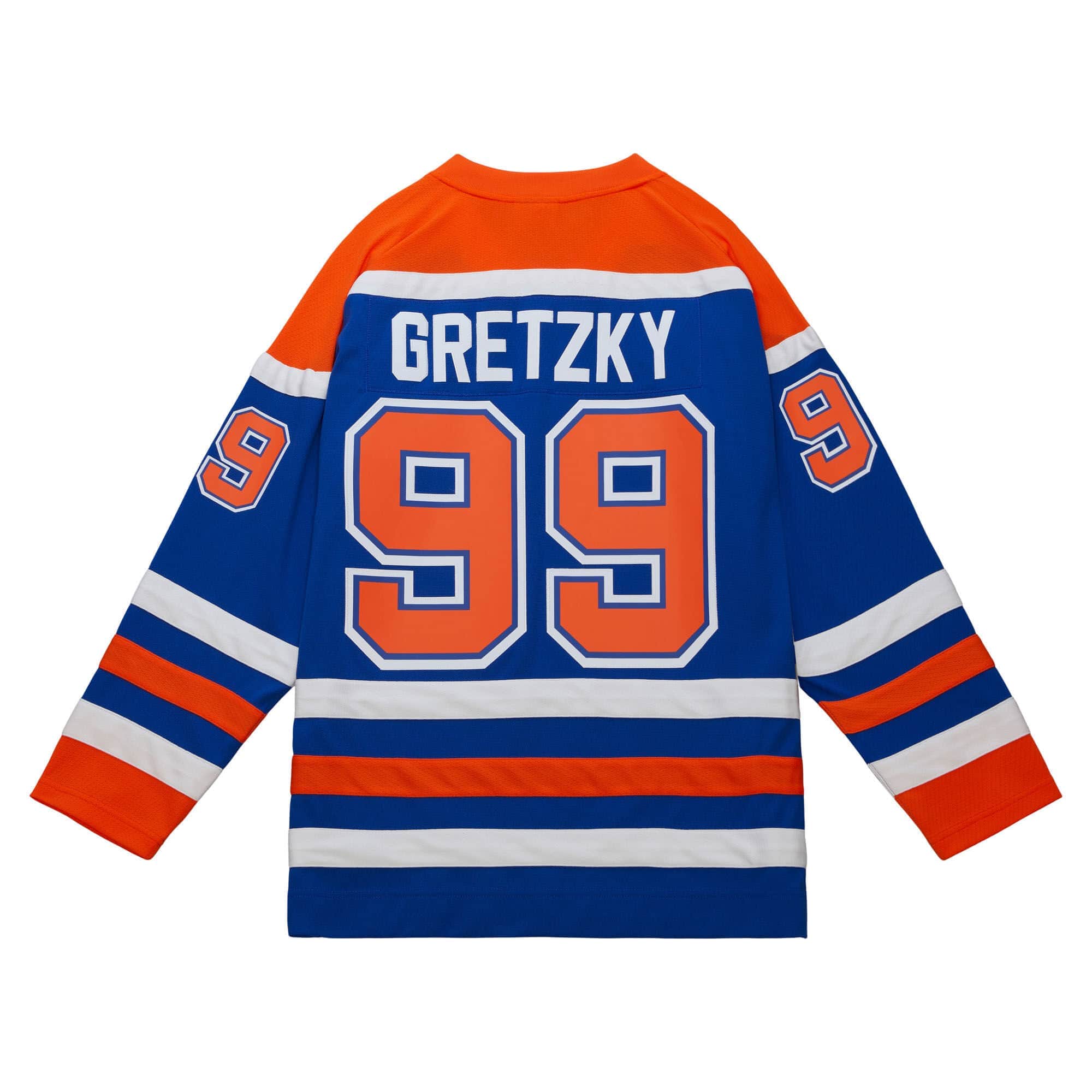 Blue Line Wayne Gretzky Edmonton Oilers 1986 Jersey - vstockx