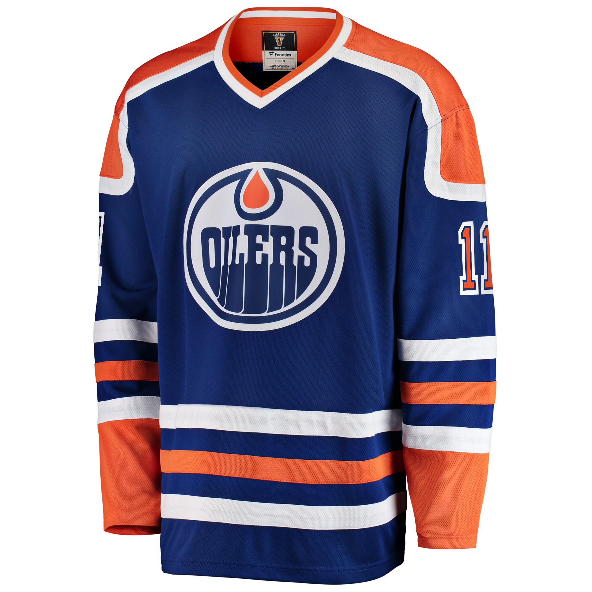 Mark Messier Edmonton Oilers Fanatics Branded Premier Breakaway Retired Player Jersey - Blue - vstockx
