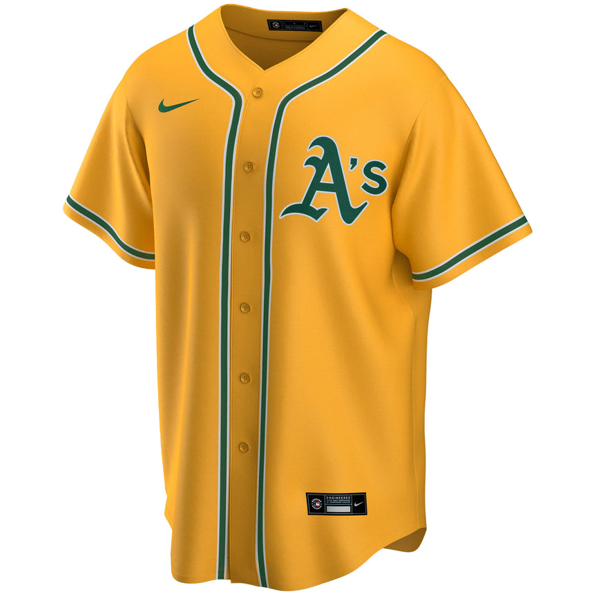 Men's Oakland Athletics Gold Alternate Replica Team Jersey - vstockx