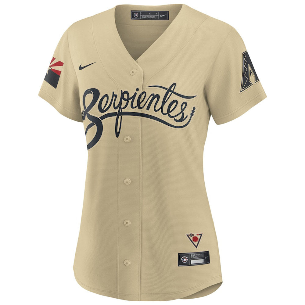 Women's Arizona Diamondbacks Randy Johnson City Connect Replica Jersey - Sand - vstockx