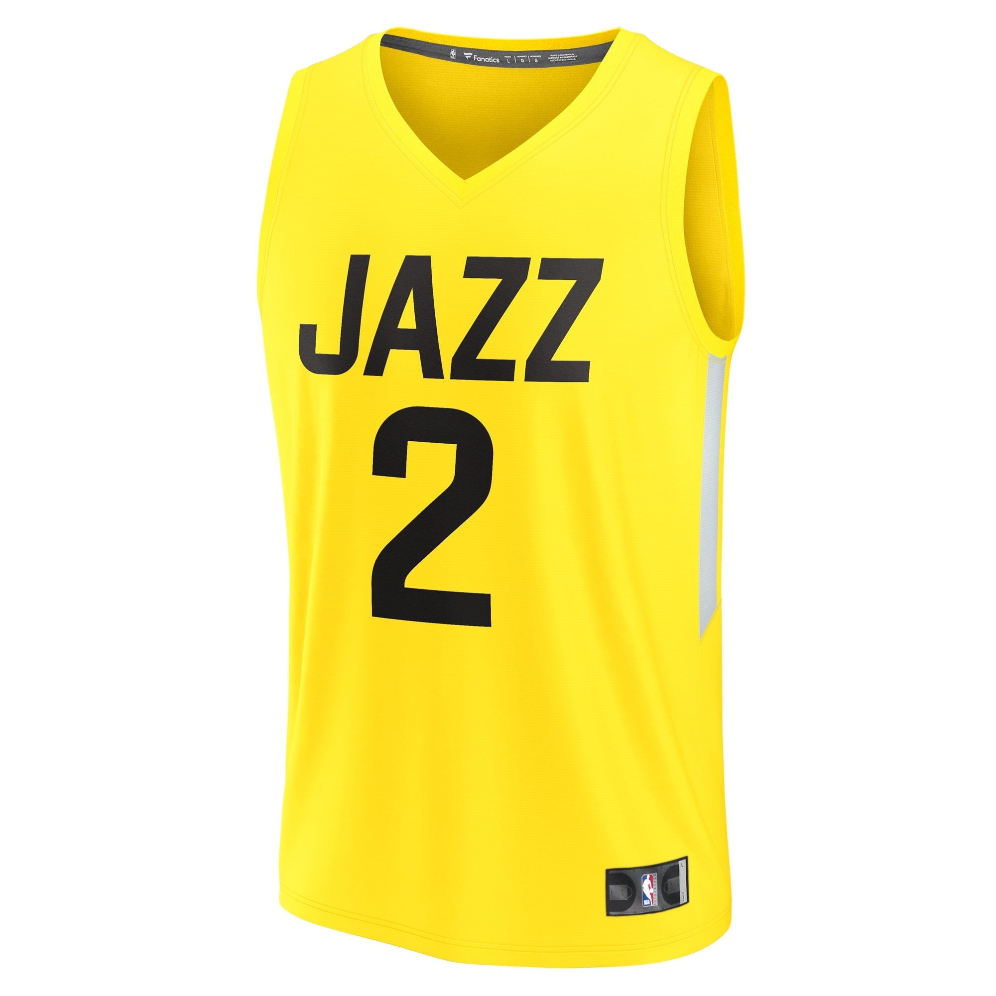 Youth Fanatics Branded Collin Sexton Yellow Utah Jazz Fast Break Player Jersey - Icon Edition - vstockx