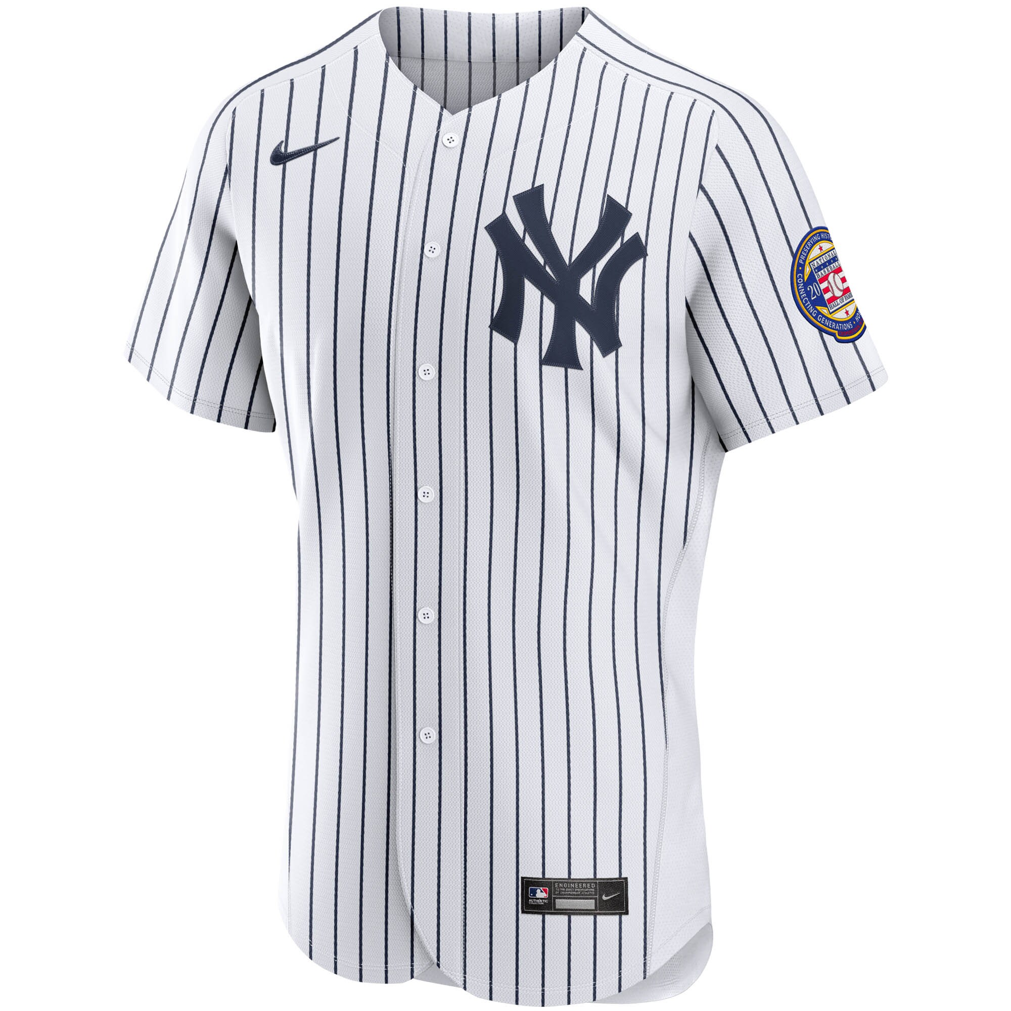 Derek Jeter New York Yankees Nike 2020 Hall of Fame Induction Patch Authentic Jersey - White/Navy - vstockx