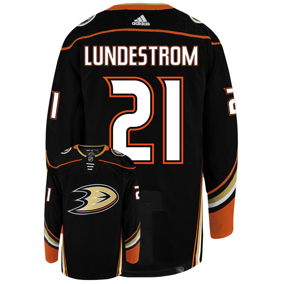 Isac Lundestrom Anaheim Ducks Adidas Primegreen Authentic NHL Hockey Jersey - vstockx
