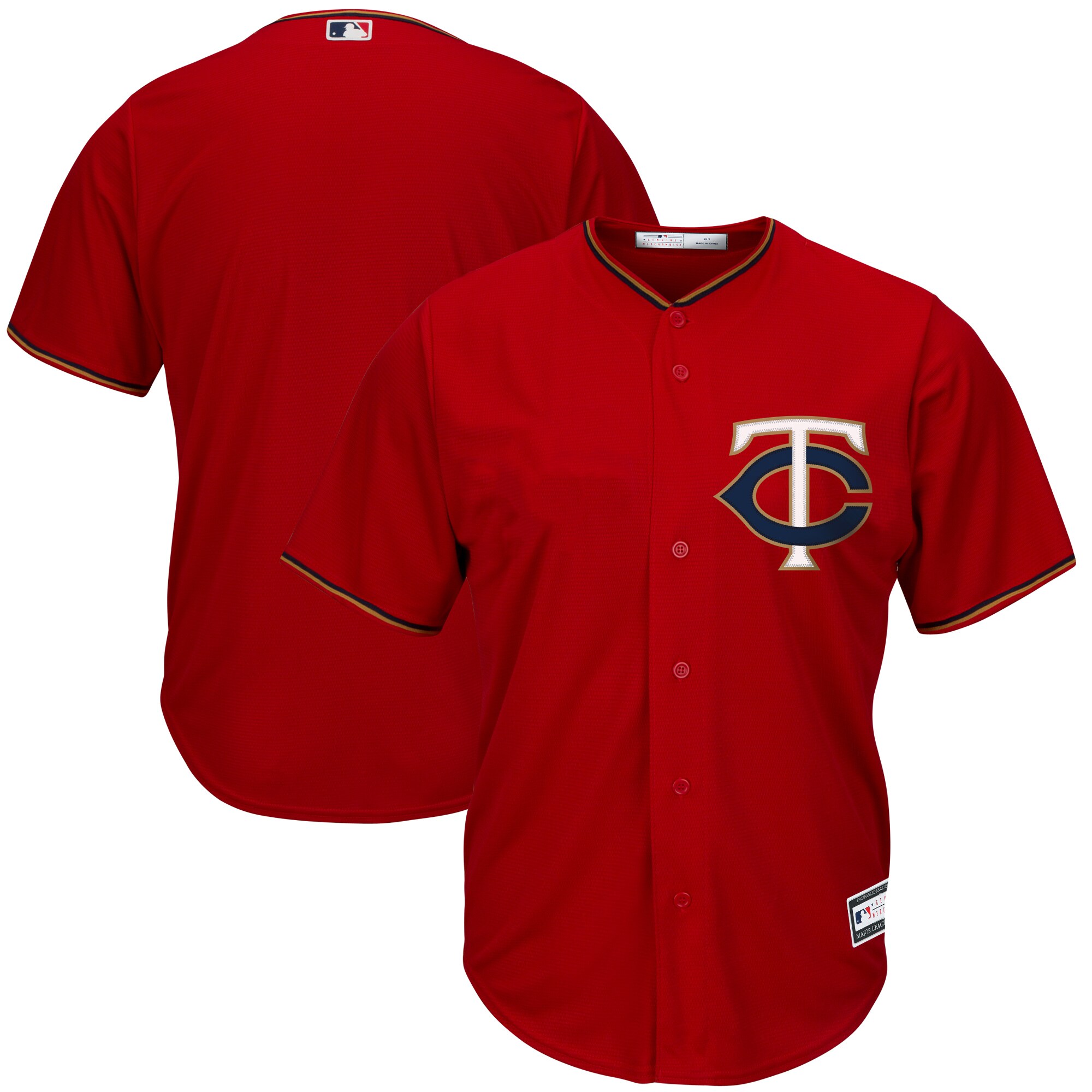 Minnesota Twins Big & Tall Replica Team Jersey - Red - vstockx