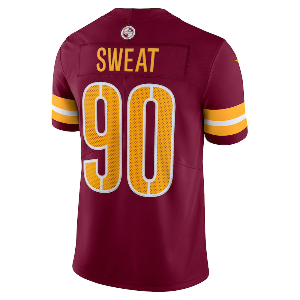 Youth Washington Commanders Montez Sweat Vapor Jersey - Burgundy - vstockx