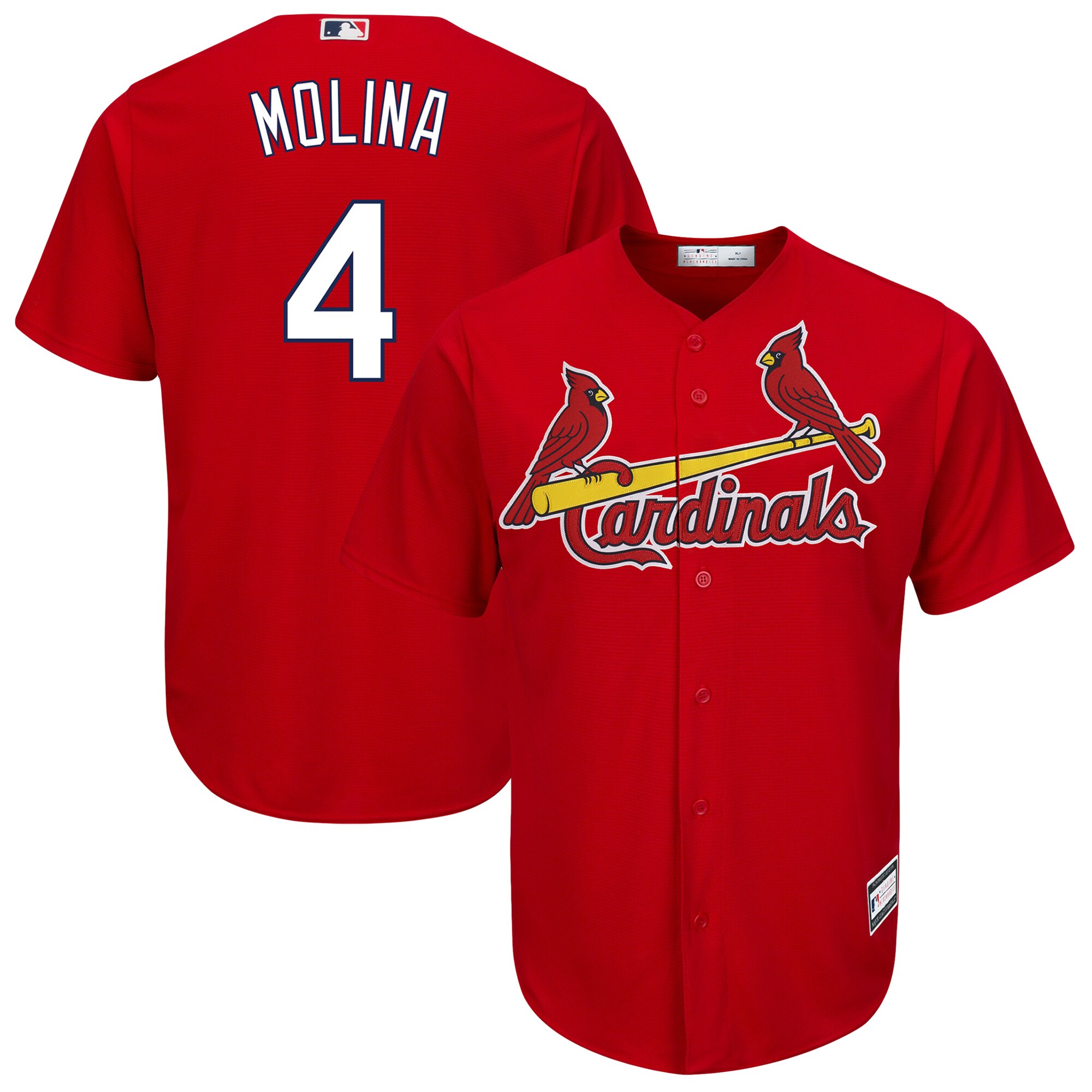 Yadier Molina St. Louis Cardinals Big & Tall Replica Player Jersey - Red - vstockx