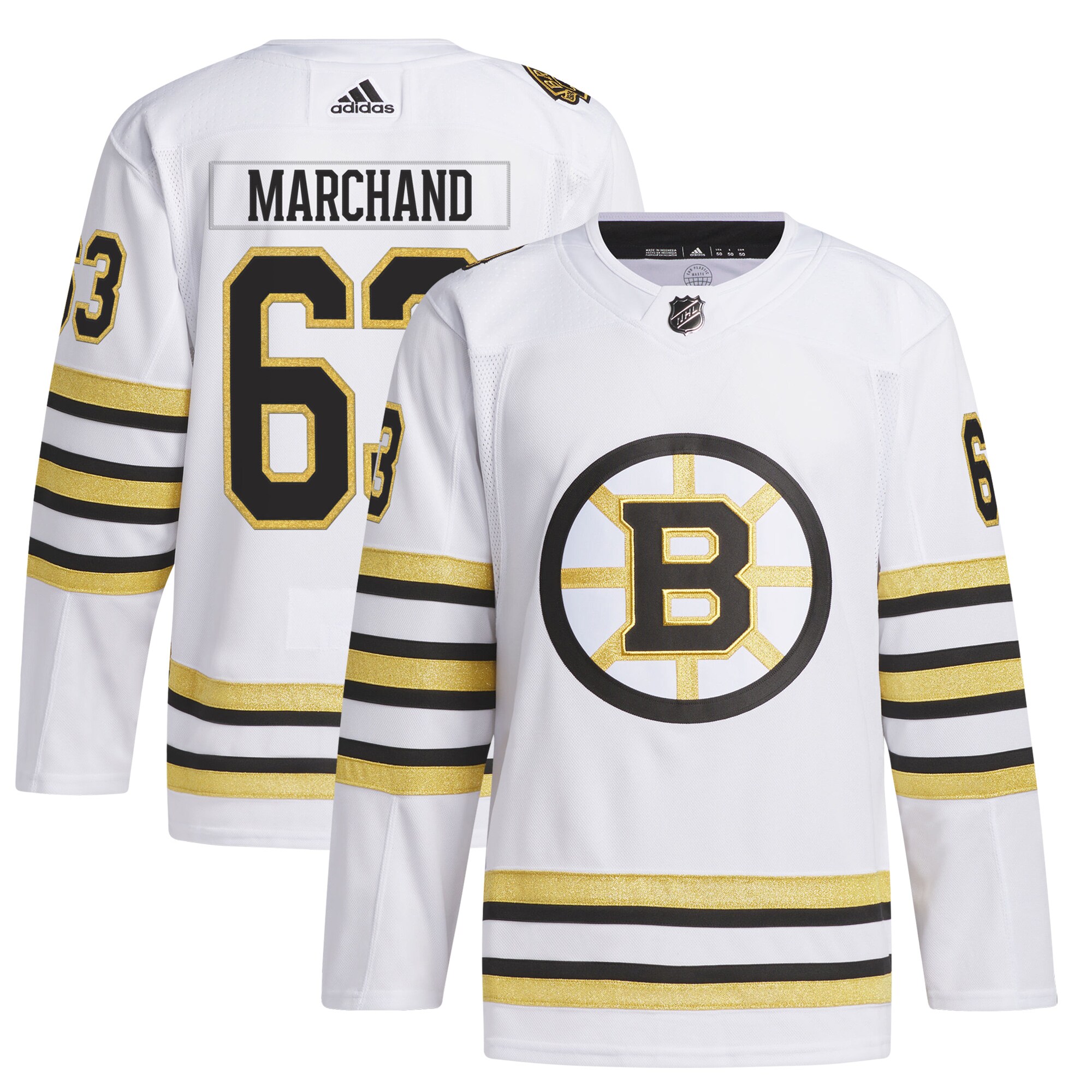 Brad Marchand Boston Bruins adidas Primegreen Authentic Pro Player Jersey - White - vstockx
