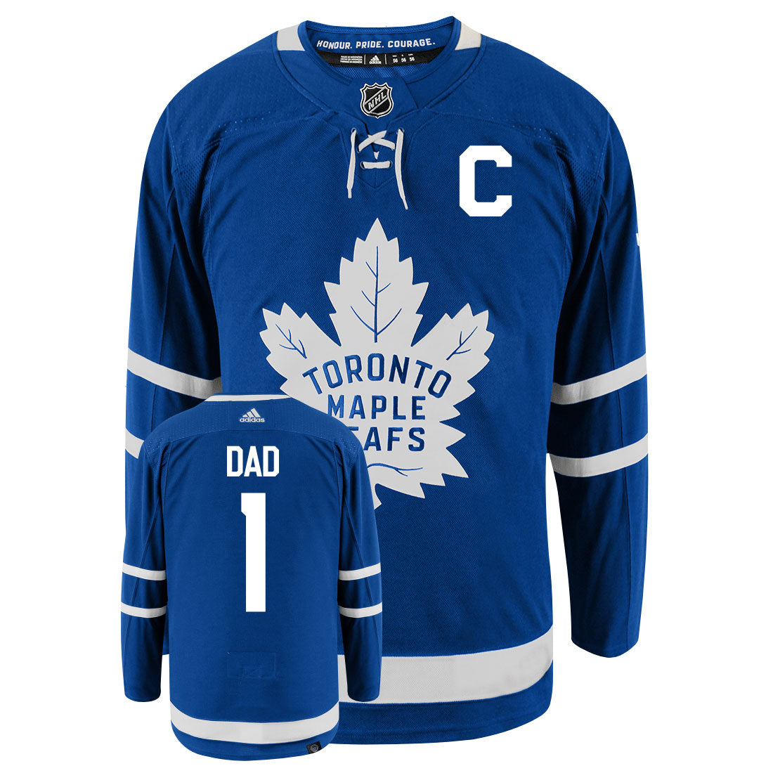 Toronto Maple Leafs Dad Number One Adidas Primegreen Authentic NHL Hockey Jersey - vstockx