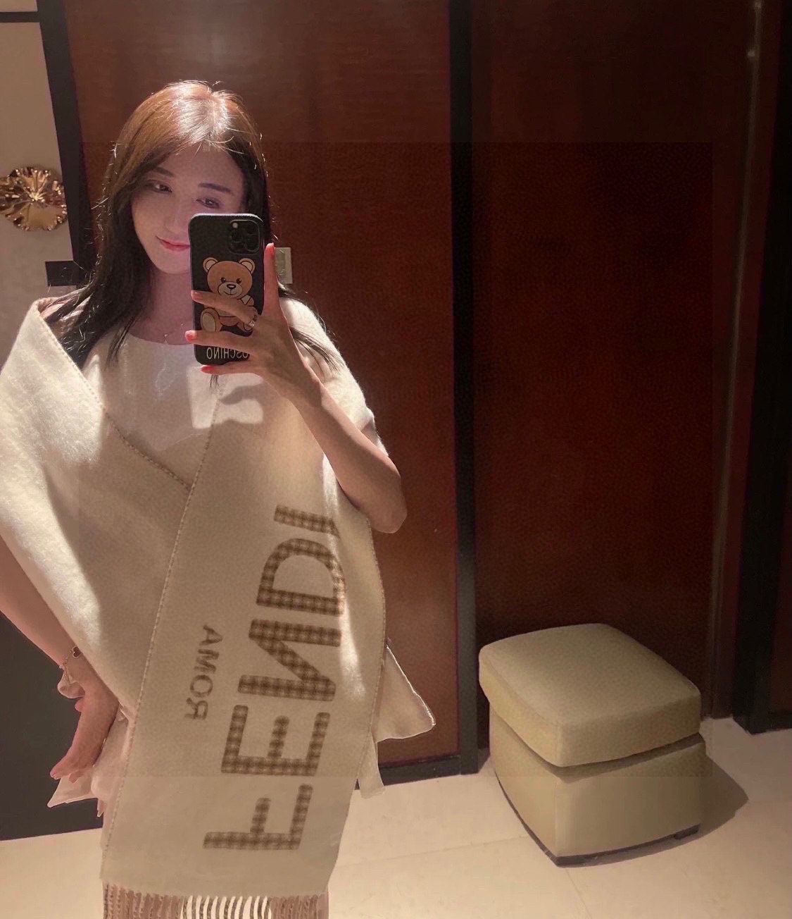 Streetwear Scarf FENDI 328930 SIZE:30*180cm - vstockx