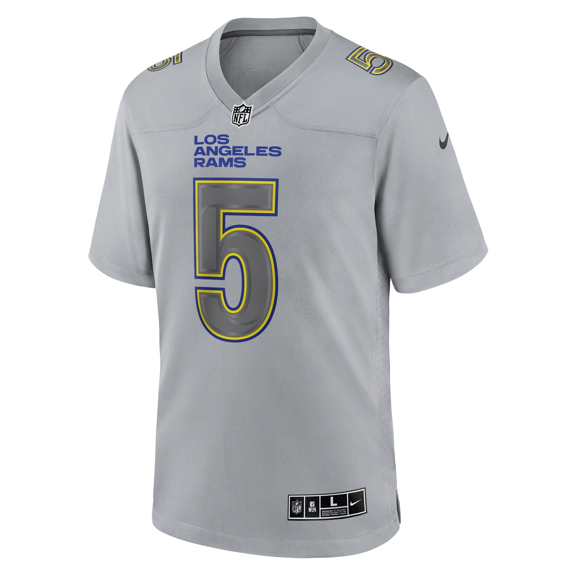 Men's Nike Jalen Ramsey Gray Los Angeles Rams Atmosphere Fashion Game Jersey - vstockx