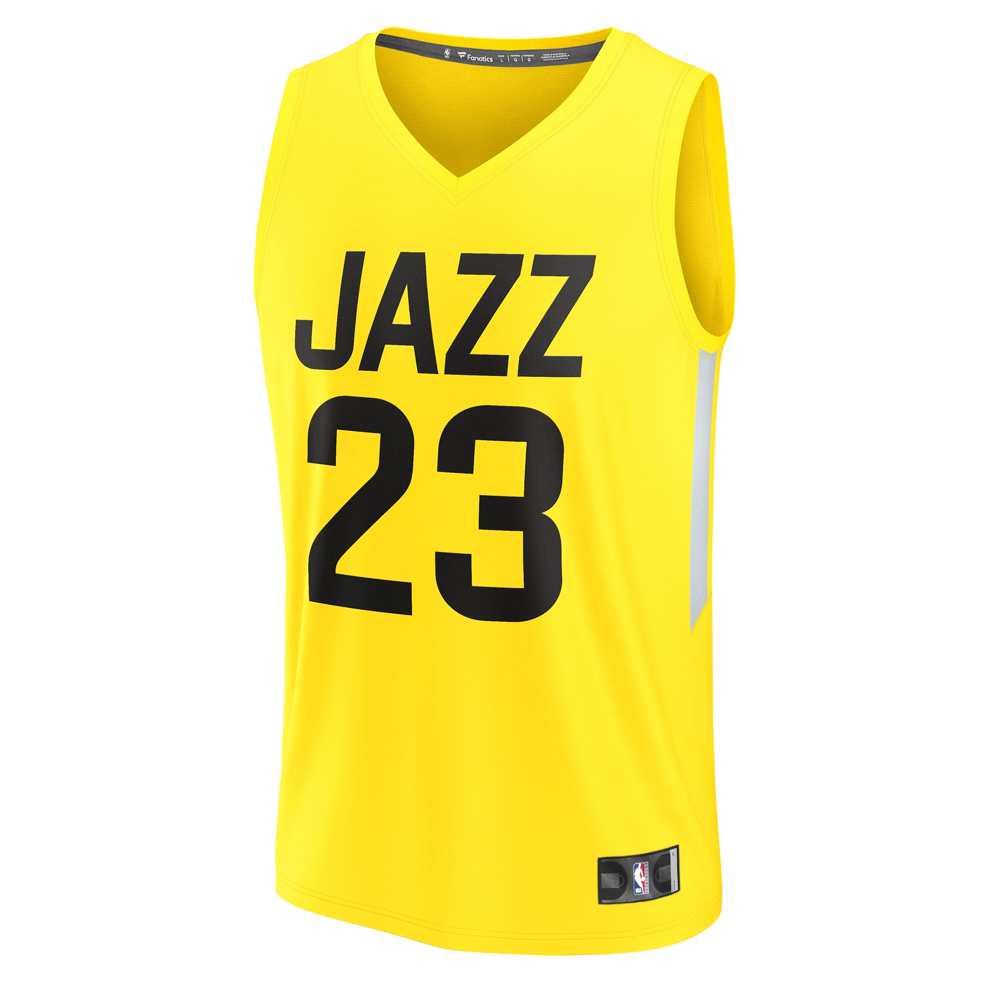 Lauri Markkanen Utah Jazz Fanatics Branded 2022/23 Fast Break Replica Player Jersey - Icon Edition - Yellow - vstockx