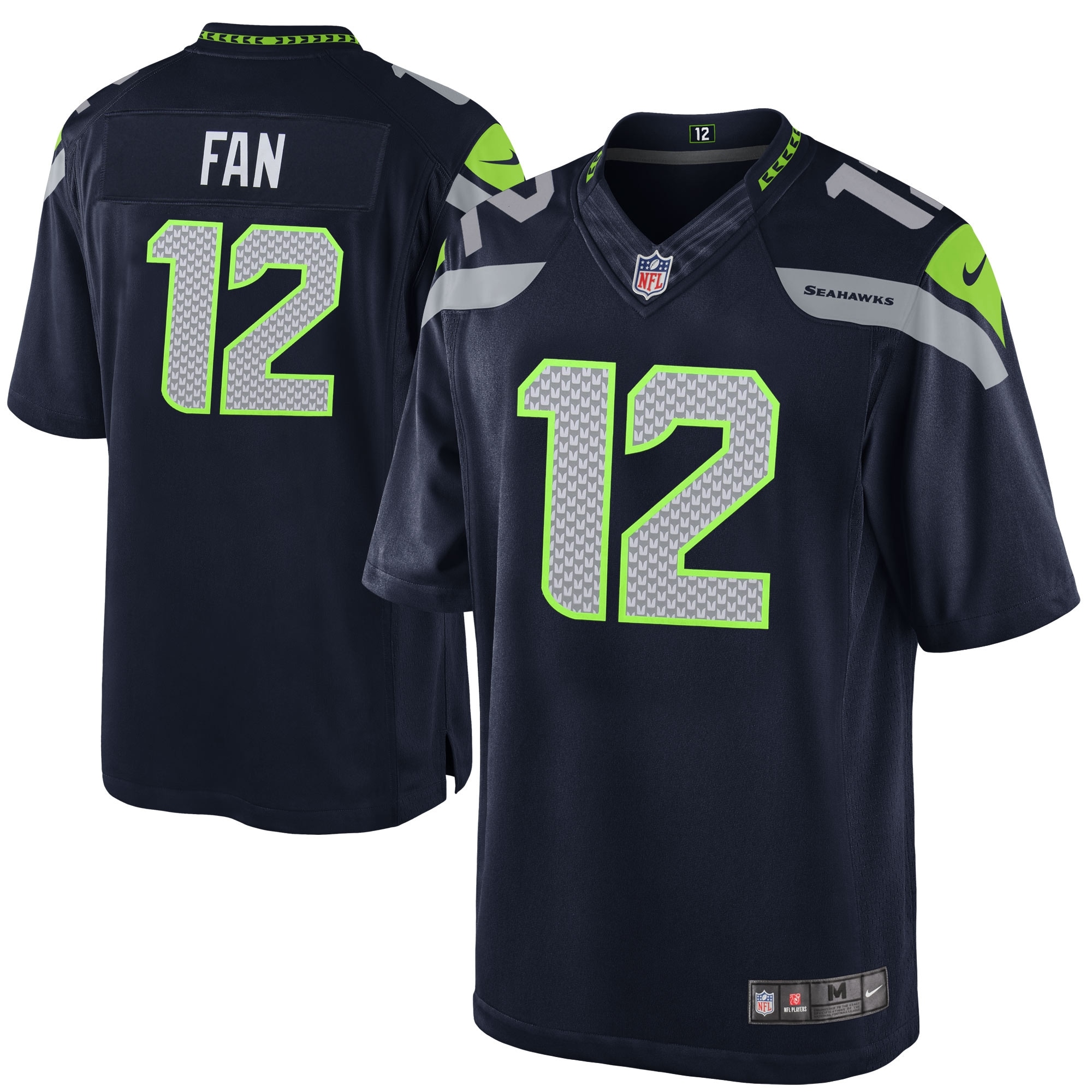 12th Fan Seattle Seahawks Nike Youth Game Jersey - Navy - vstockx