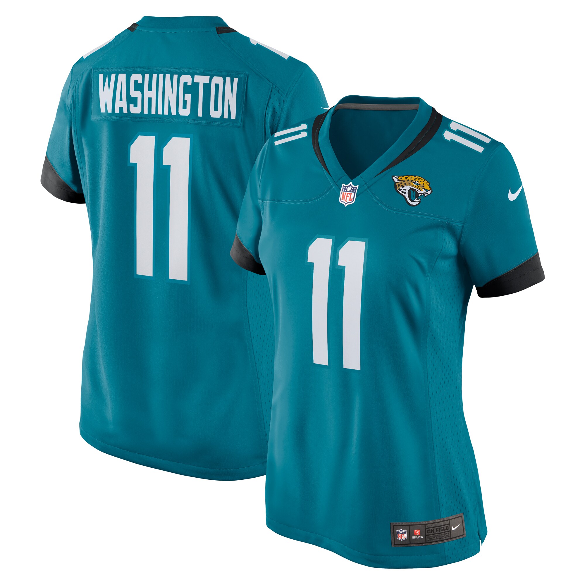 Parker Washington Jacksonville Jaguars Nike Women's Team Game Jersey - Teal - vstockx