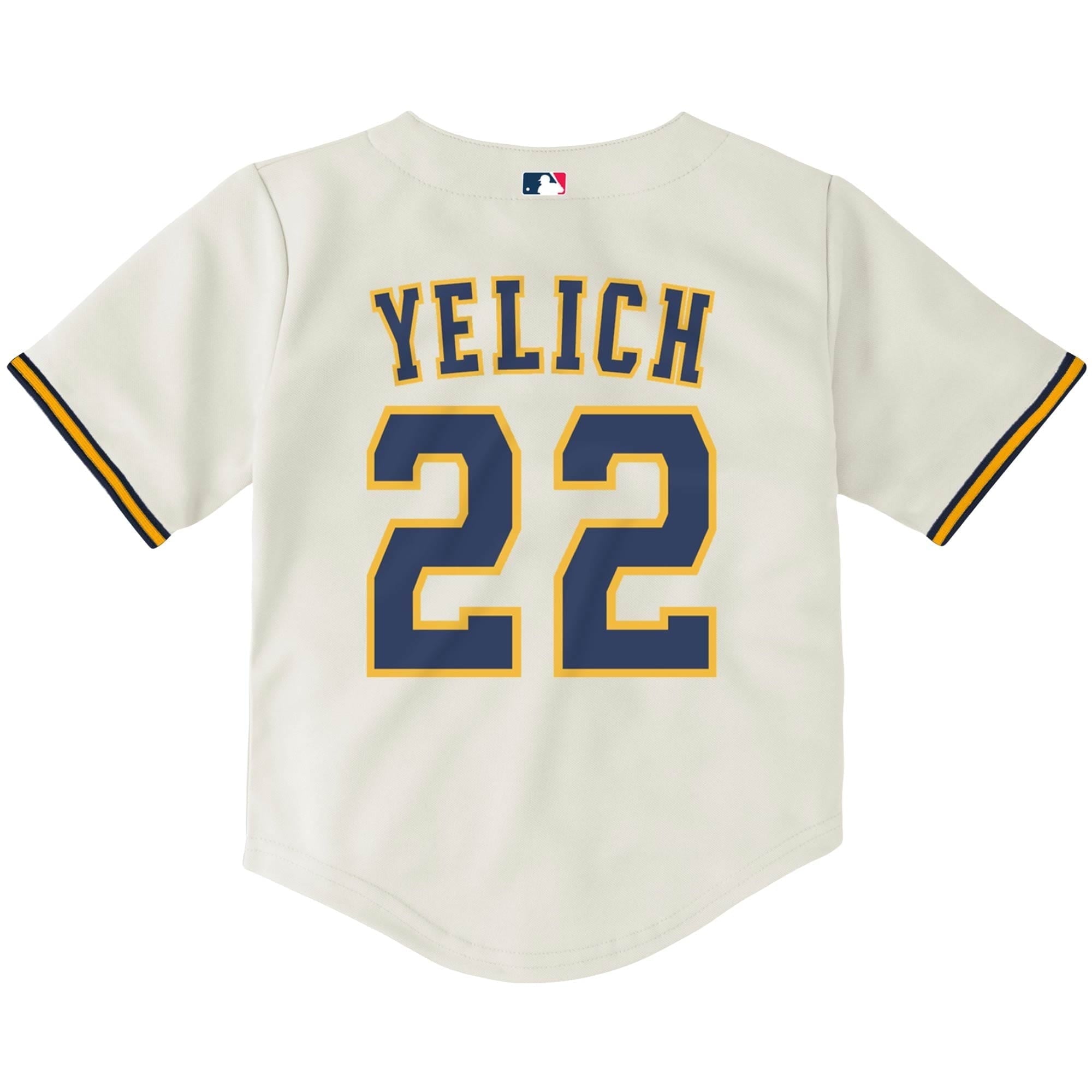 Toddler Nike Christian Yelich Cream Milwaukee Brewers Home Replica Player Jersey - vstockx