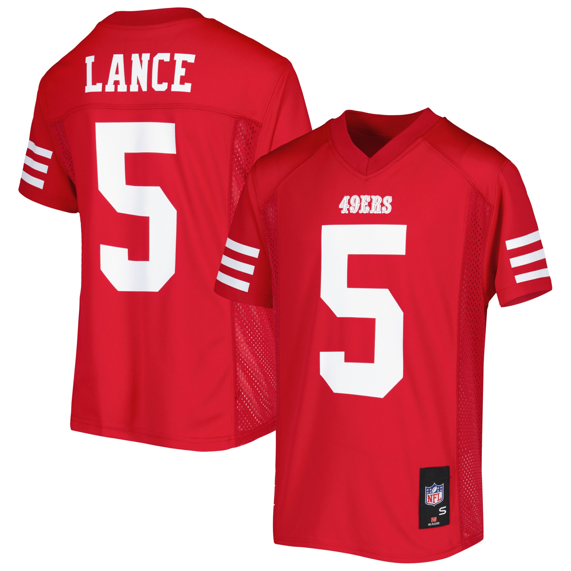 Trey Lance San Francisco 49ers Youth Team Replica Player Jersey - Scarlet - vstockx