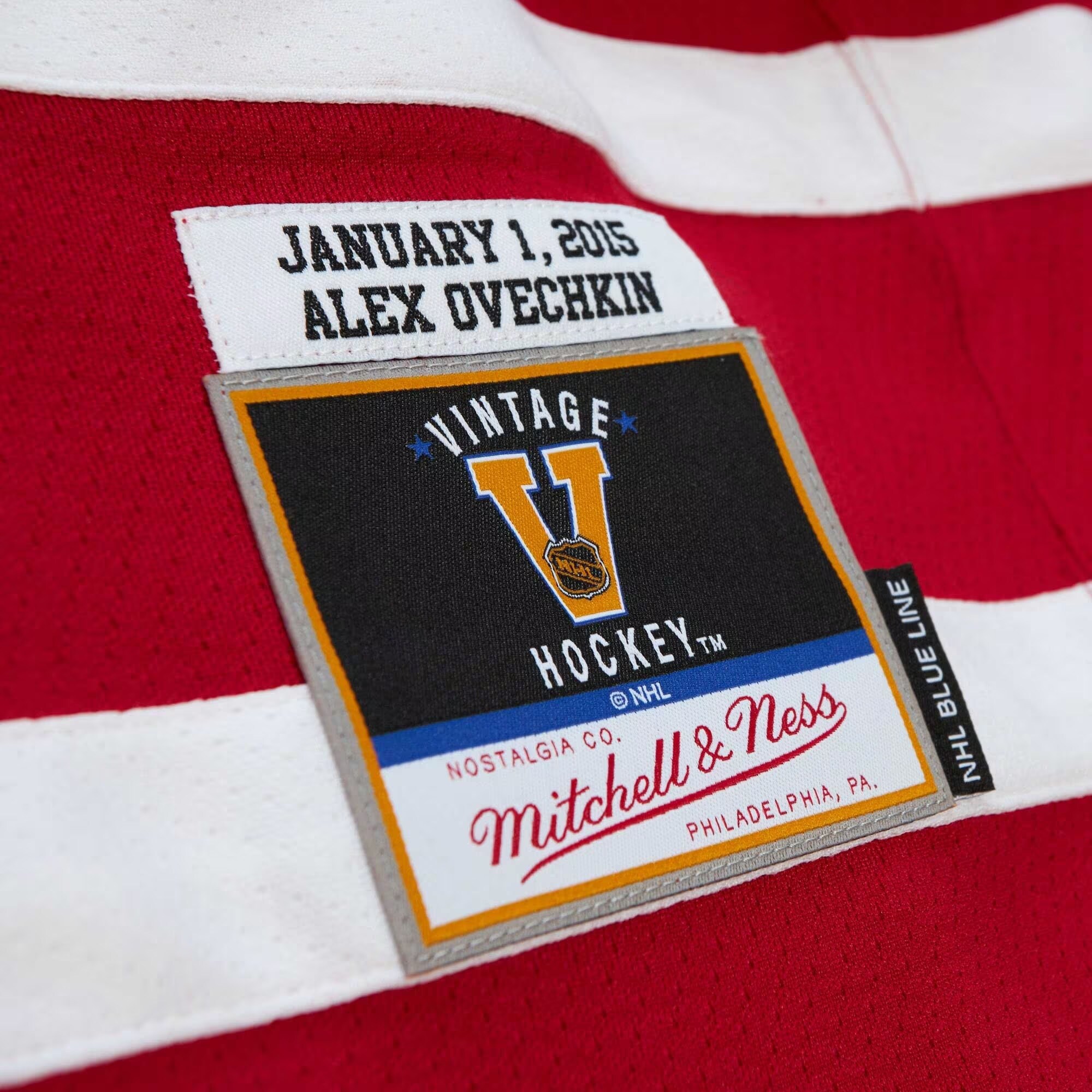 Alexander Ovechkin Washington Capitals Mitchell & Ness 2015 Captain Patch Blue Line Player Jersey - Red - vstockx