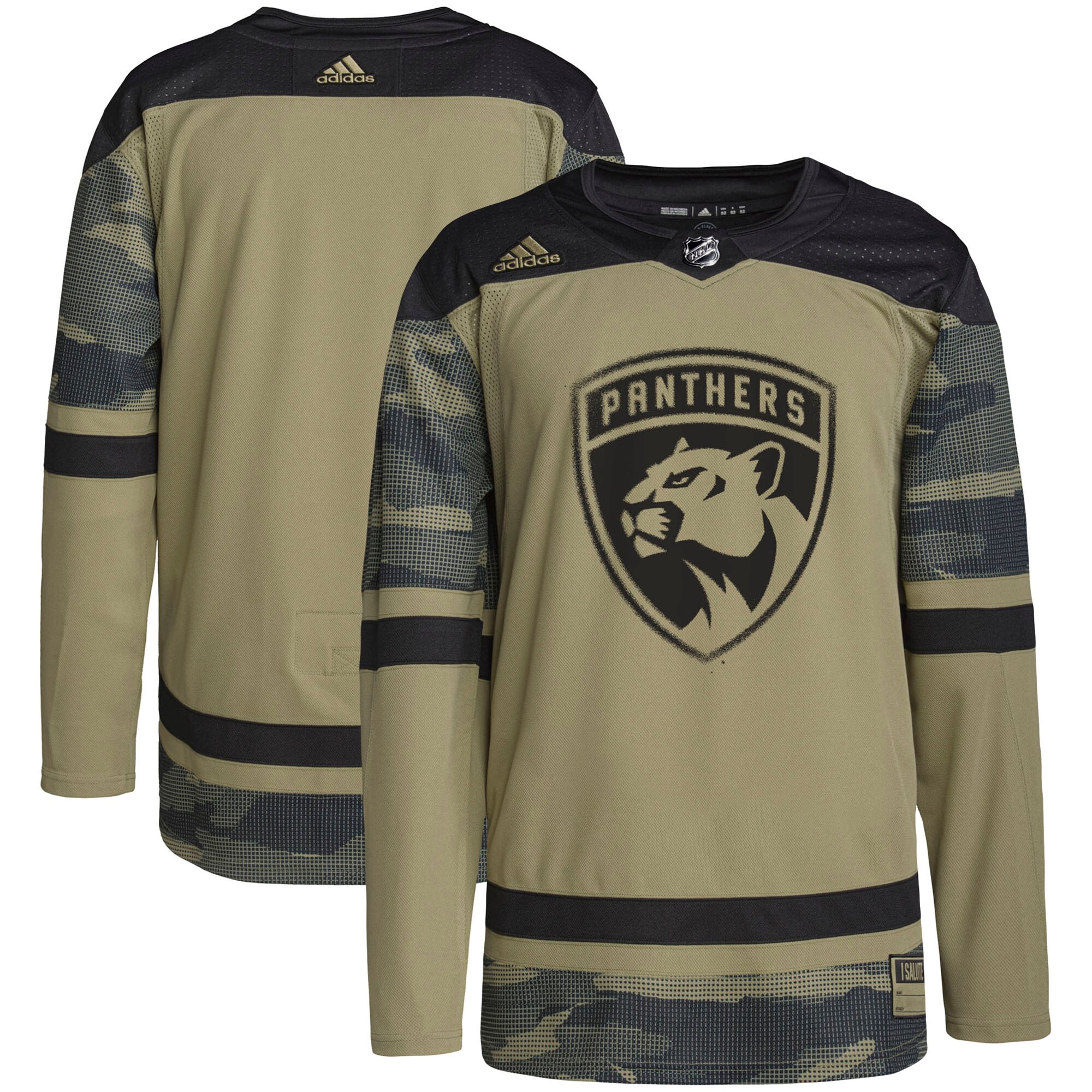 Florida Panthers adidas Military Appreciation Team Authentic Practice Jersey - Camo - vstockx