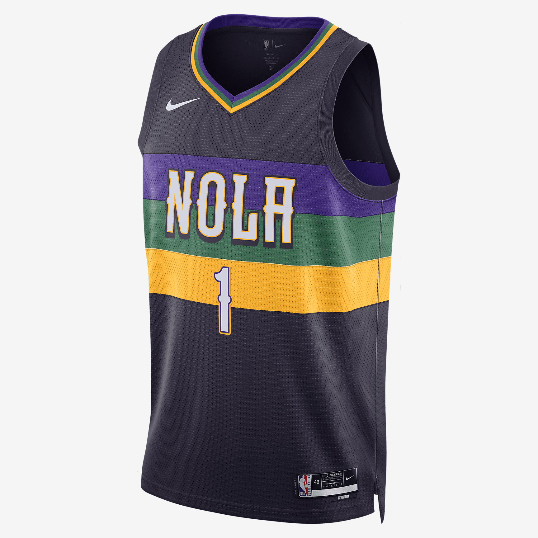 Zion Williamson New Orleans Pelicans City Edition Nike Dri-FIT NBA Swingman Jersey - Purple Dynasty - vstockx