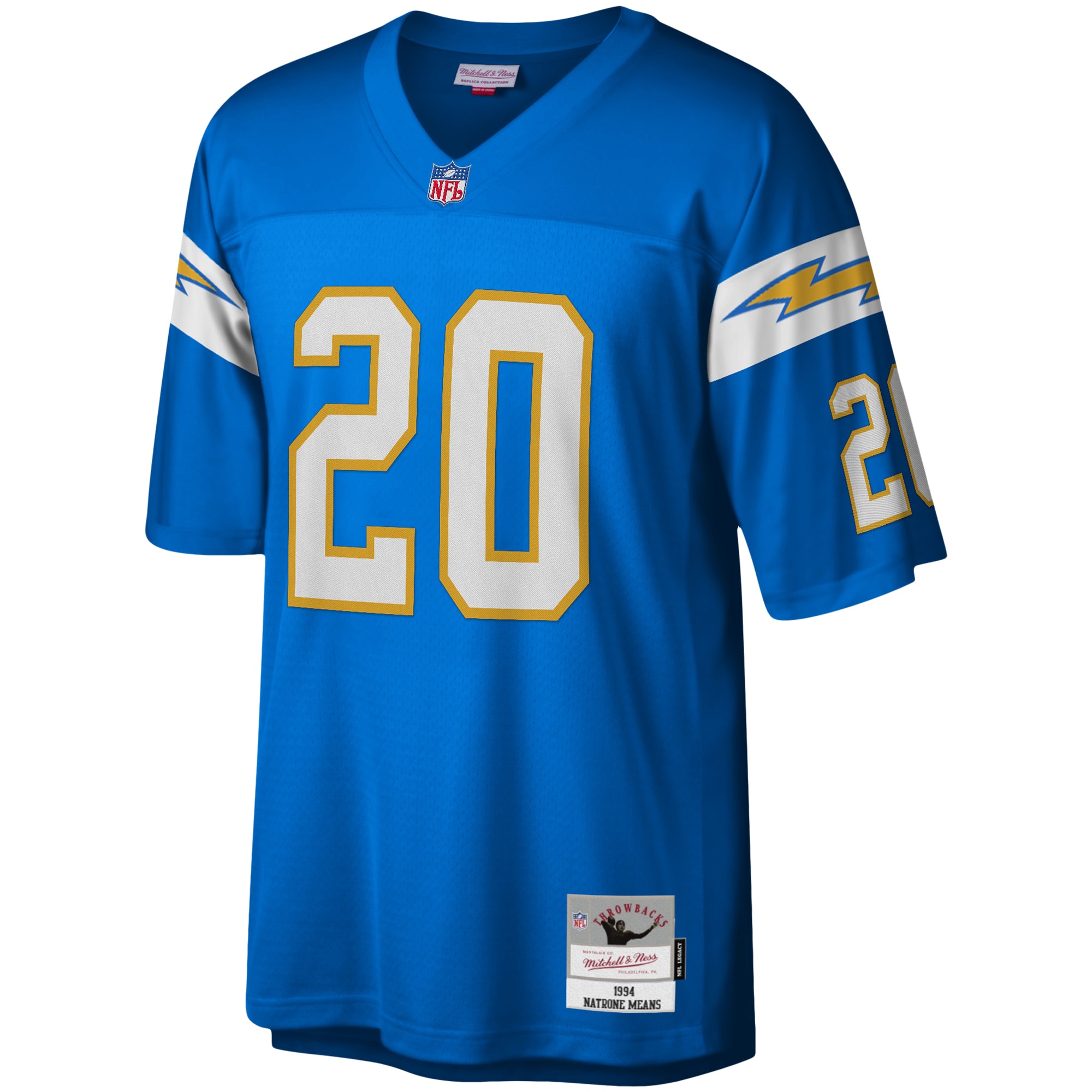 Natrone Means Los Angeles Chargers Mitchell & Ness Legacy Replica Jersey - Powder Blue - vstockx