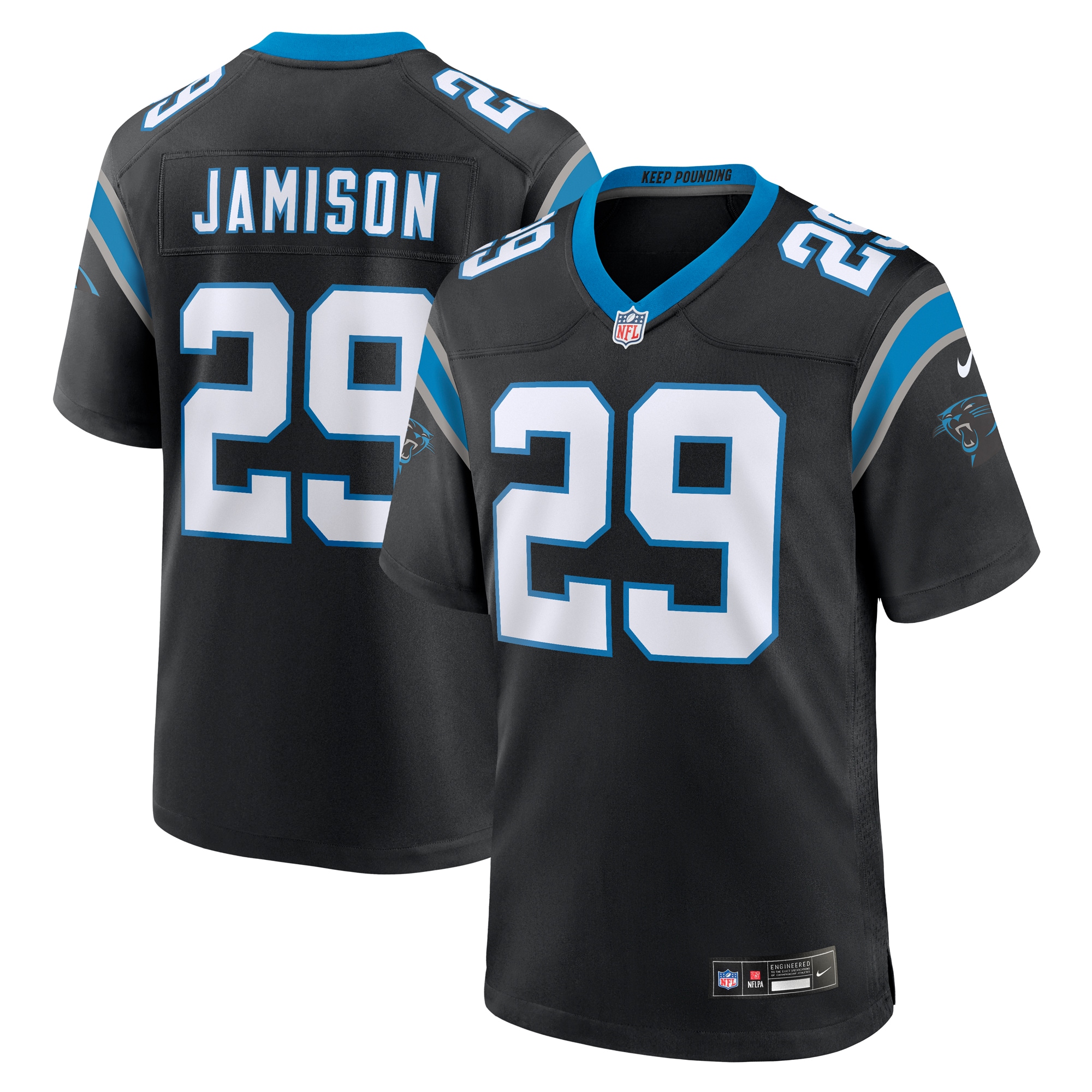 D'Shawn Jamison Carolina Panthers Nike Team Game Jersey - Black - vstockx