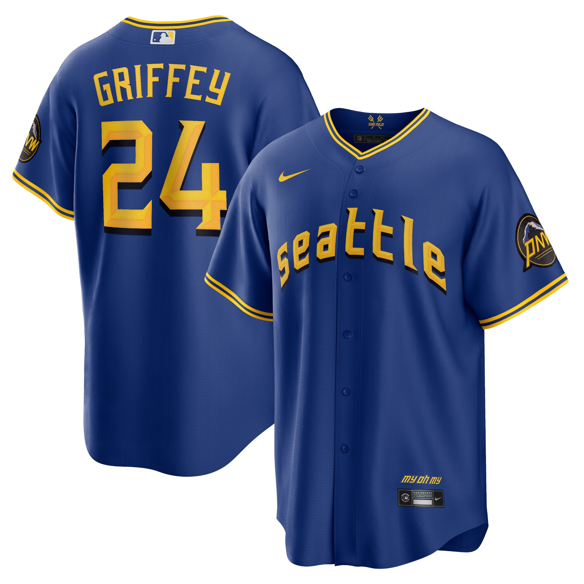 Ken Griffey Jr. Seattle Mariners Nike 2023 City Connect Replica Player Jersey - Royal - vstockx
