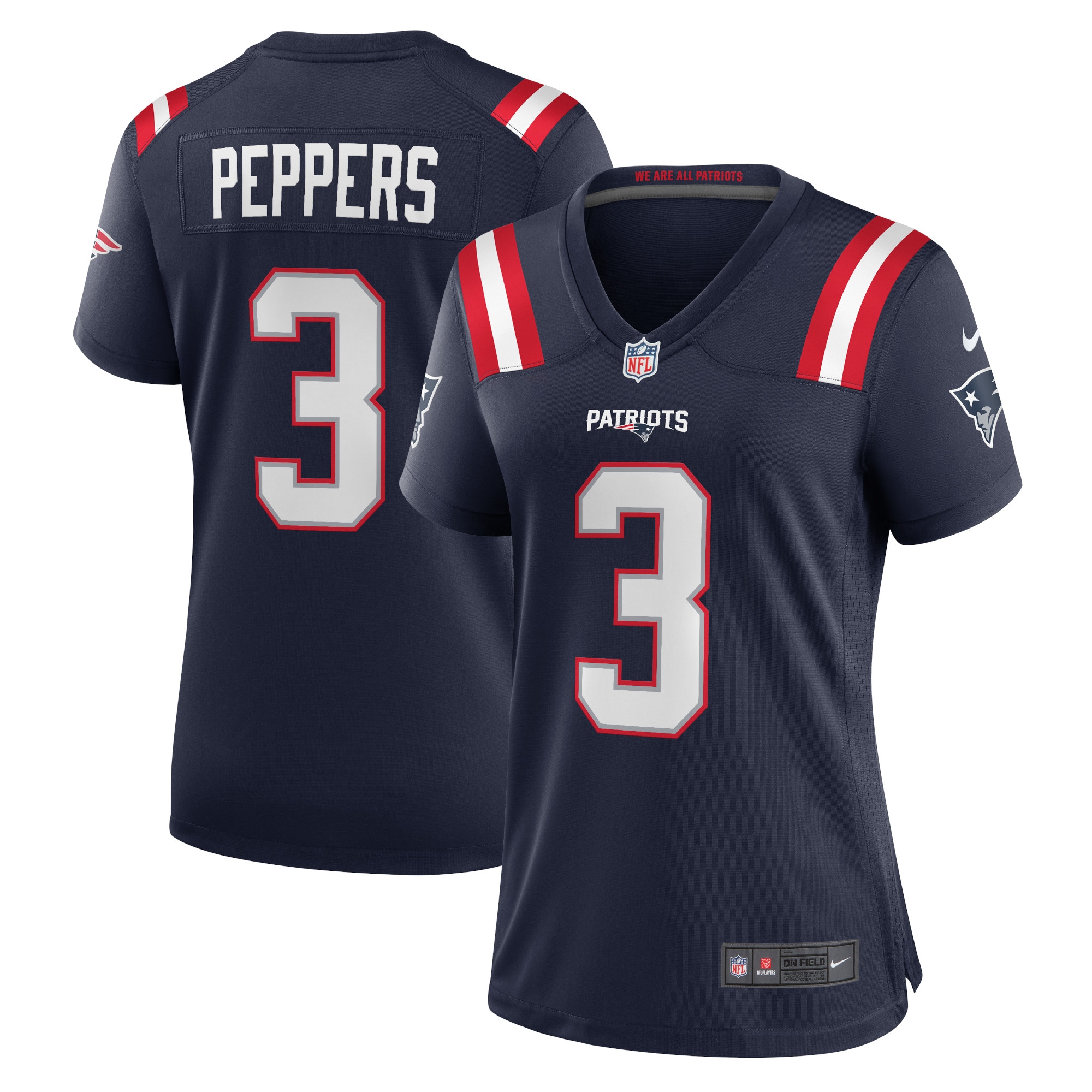 Jabrill Peppers New England Patriots Nike Women's Game Jersey - Navy - vstockx