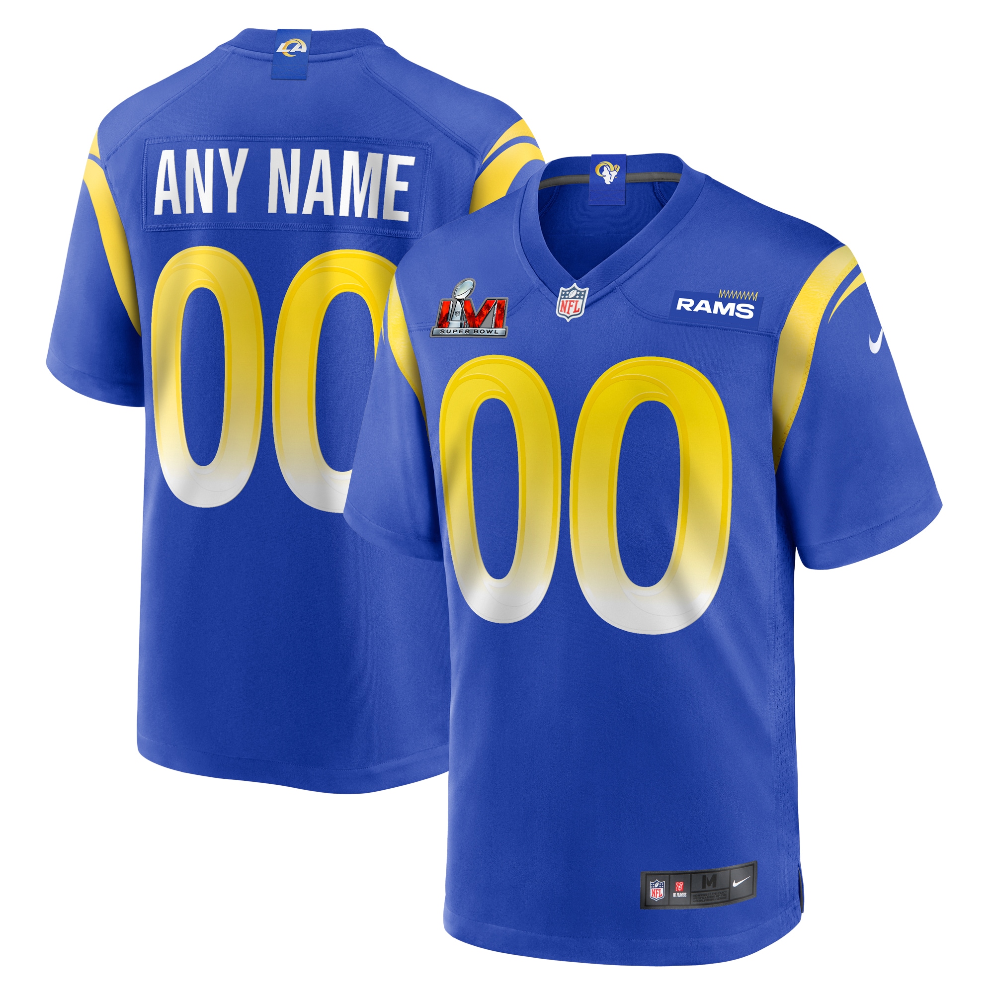 Los Angeles Rams Nike Super Bowl LVI Game Custom Jersey - Royal - vstockx
