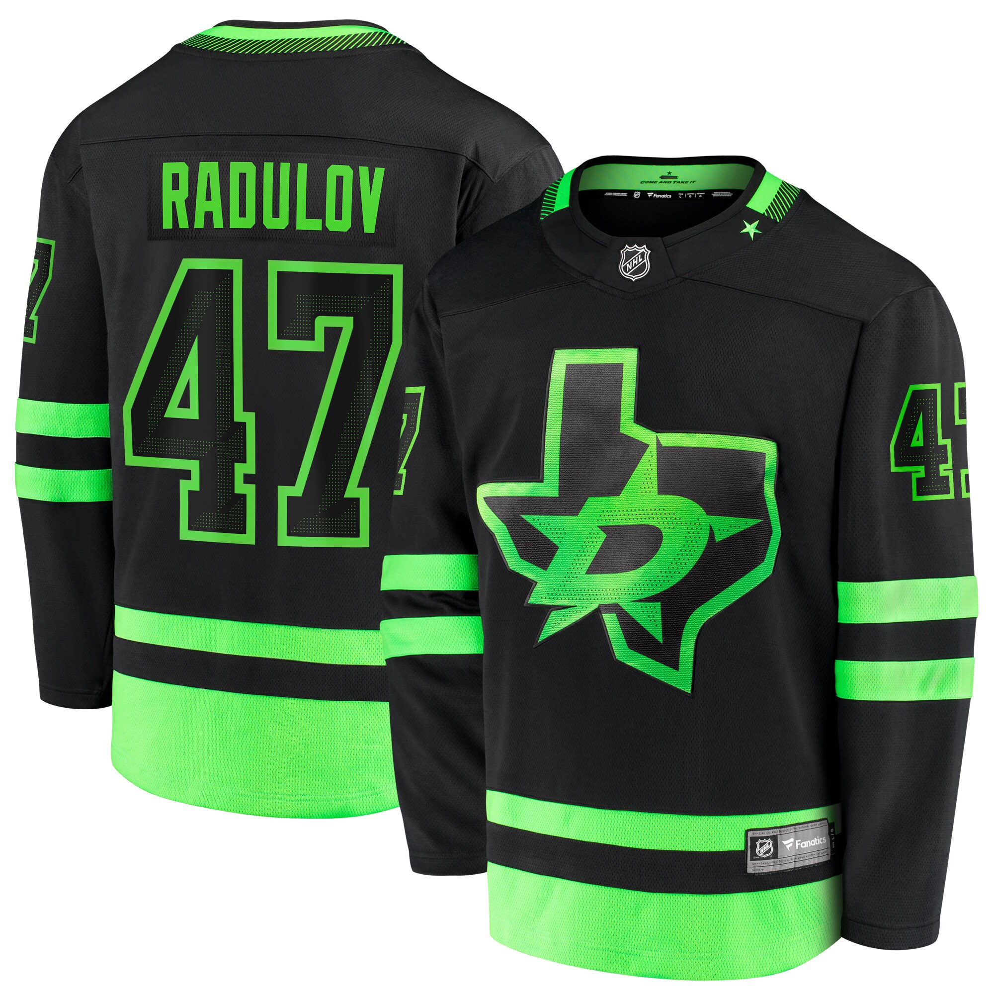 Alexander Radulov Dallas Stars Fanatics Branded 2020/21 Alternate Premier Breakaway Player Jersey - Black - vstockx