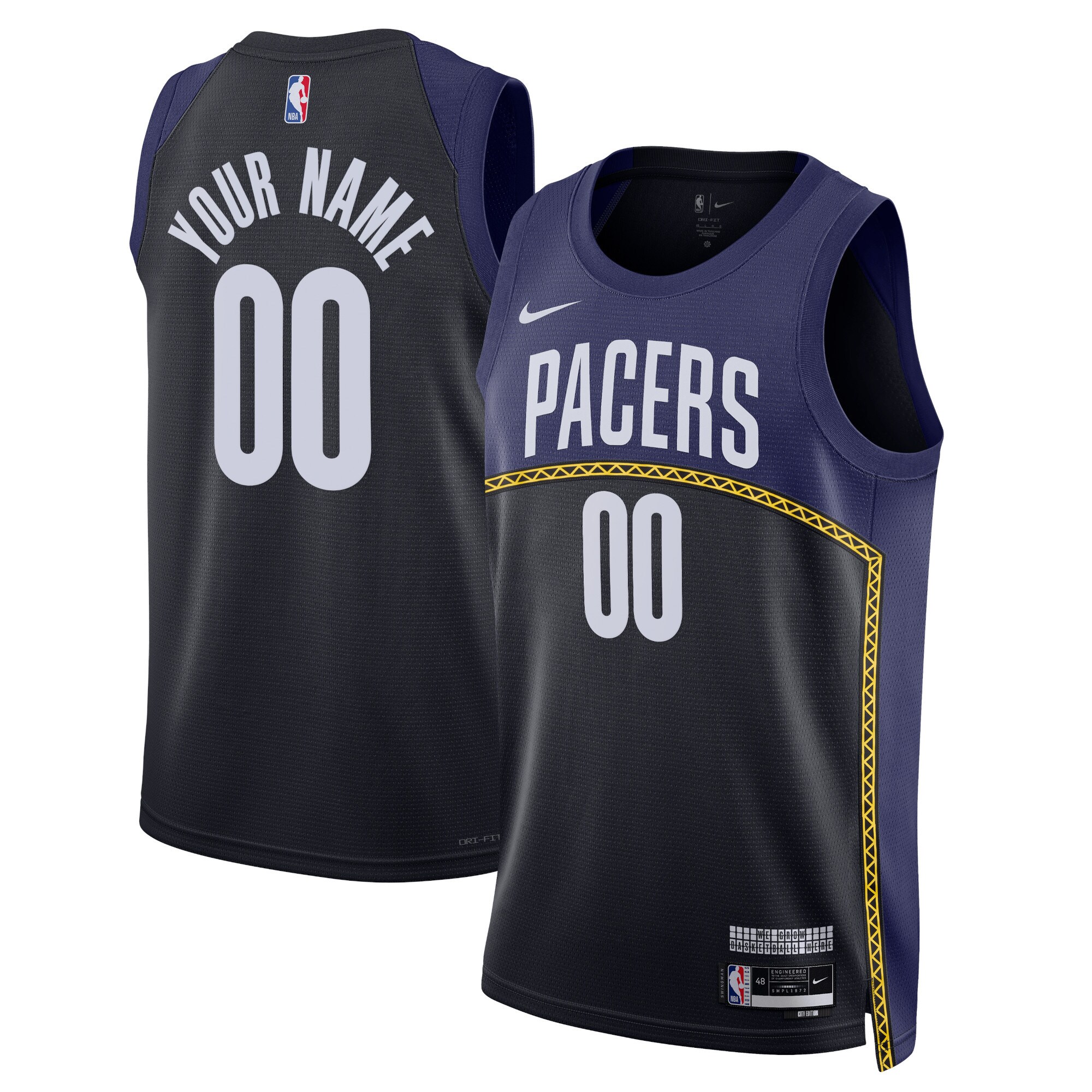 Indiana Pacers Nike Unisex 2022/23 Swingman Custom Jersey - City Edition - Blue - vstockx