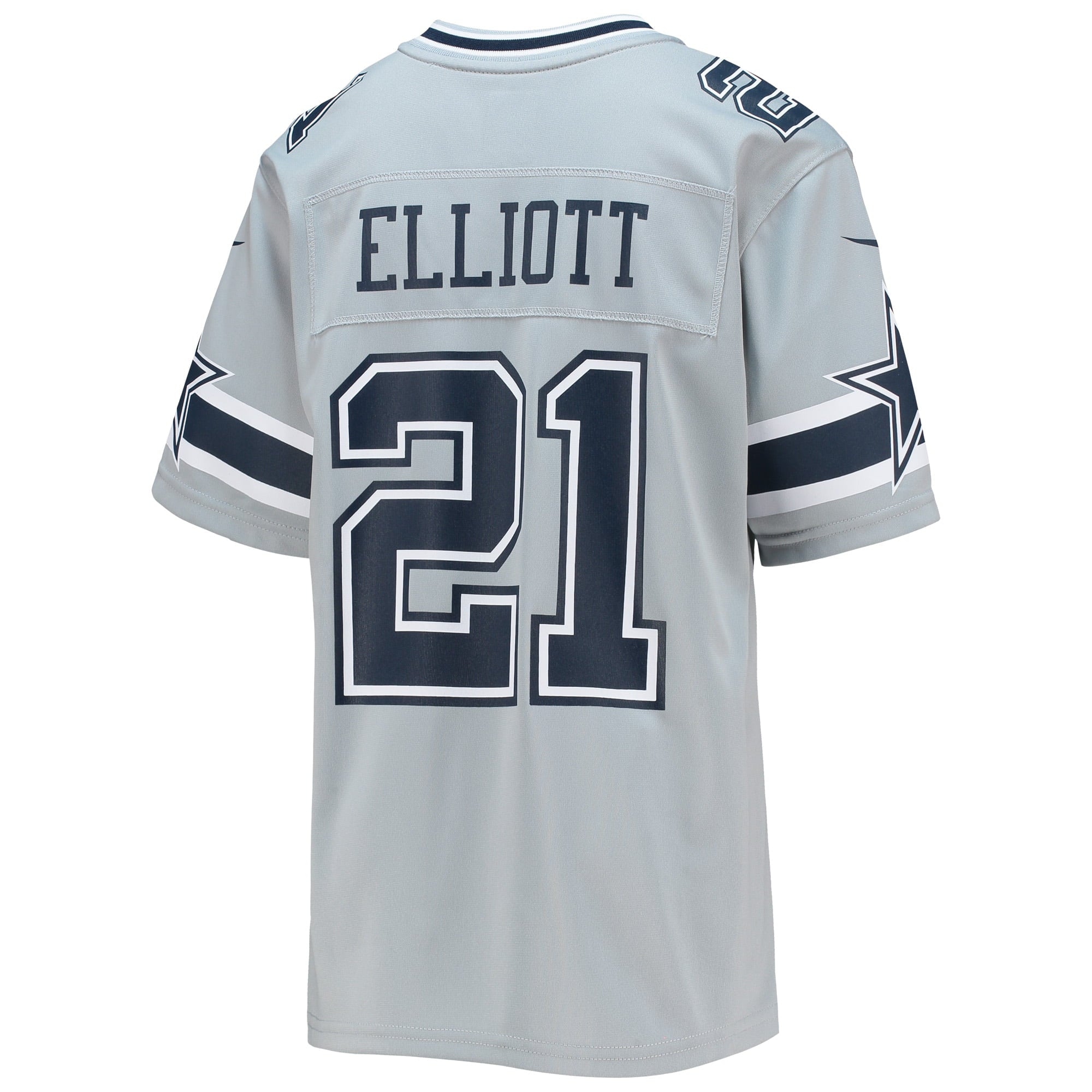 Youth Nike Ezekiel Elliott Silver Dallas Cowboys Inverted Team Game Jersey - vstockx