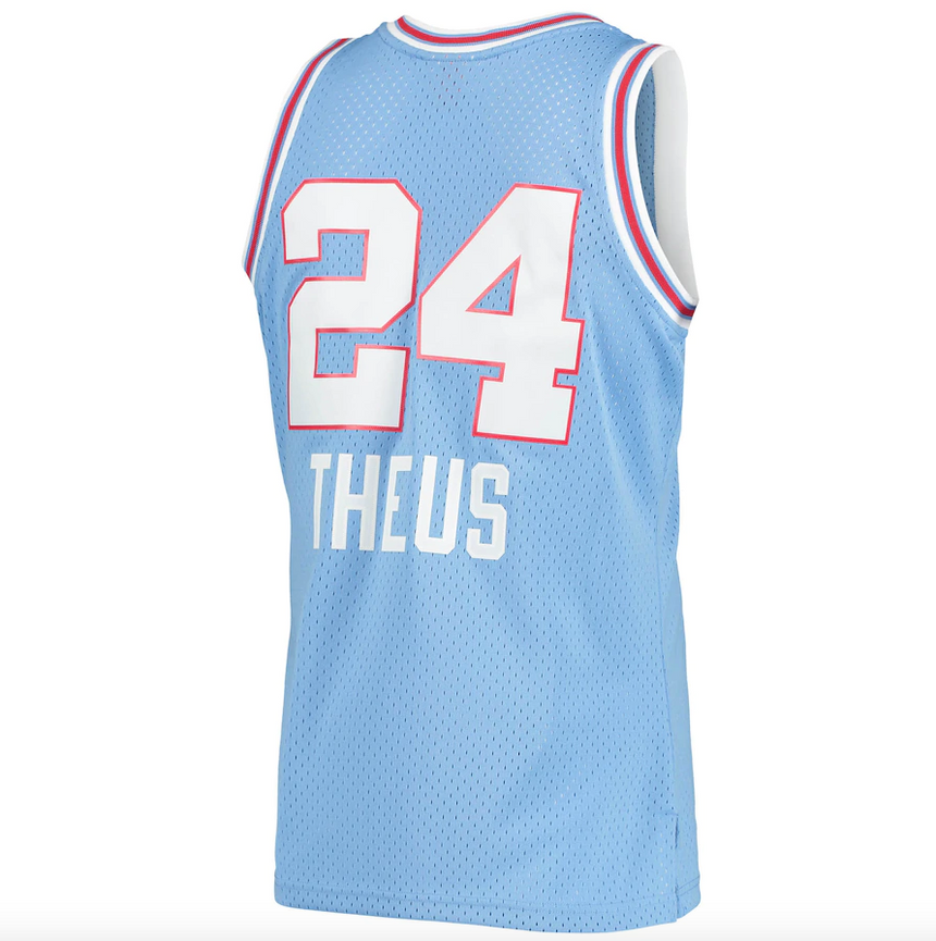 Men's Reggie Theus Sacramento Kings 1985-86 Powder Blue Swingman Replica Jersey By Mitchell & Ness - vstockx