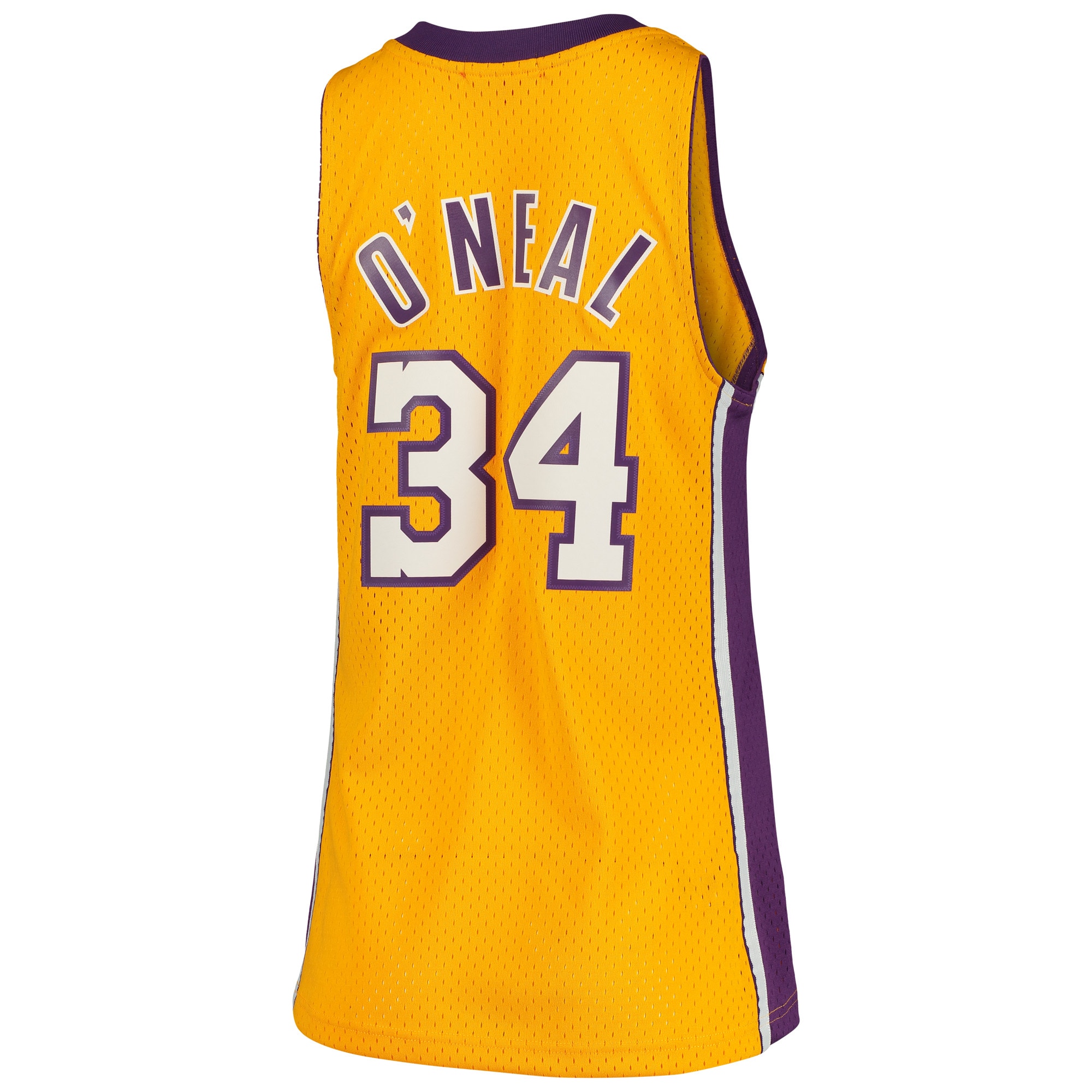 Shaquille O'Neal Los Angeles Lakers Mitchell & Ness Women's 1999-00 Hardwood Classics Swingman Jersey - Gold - vstockx