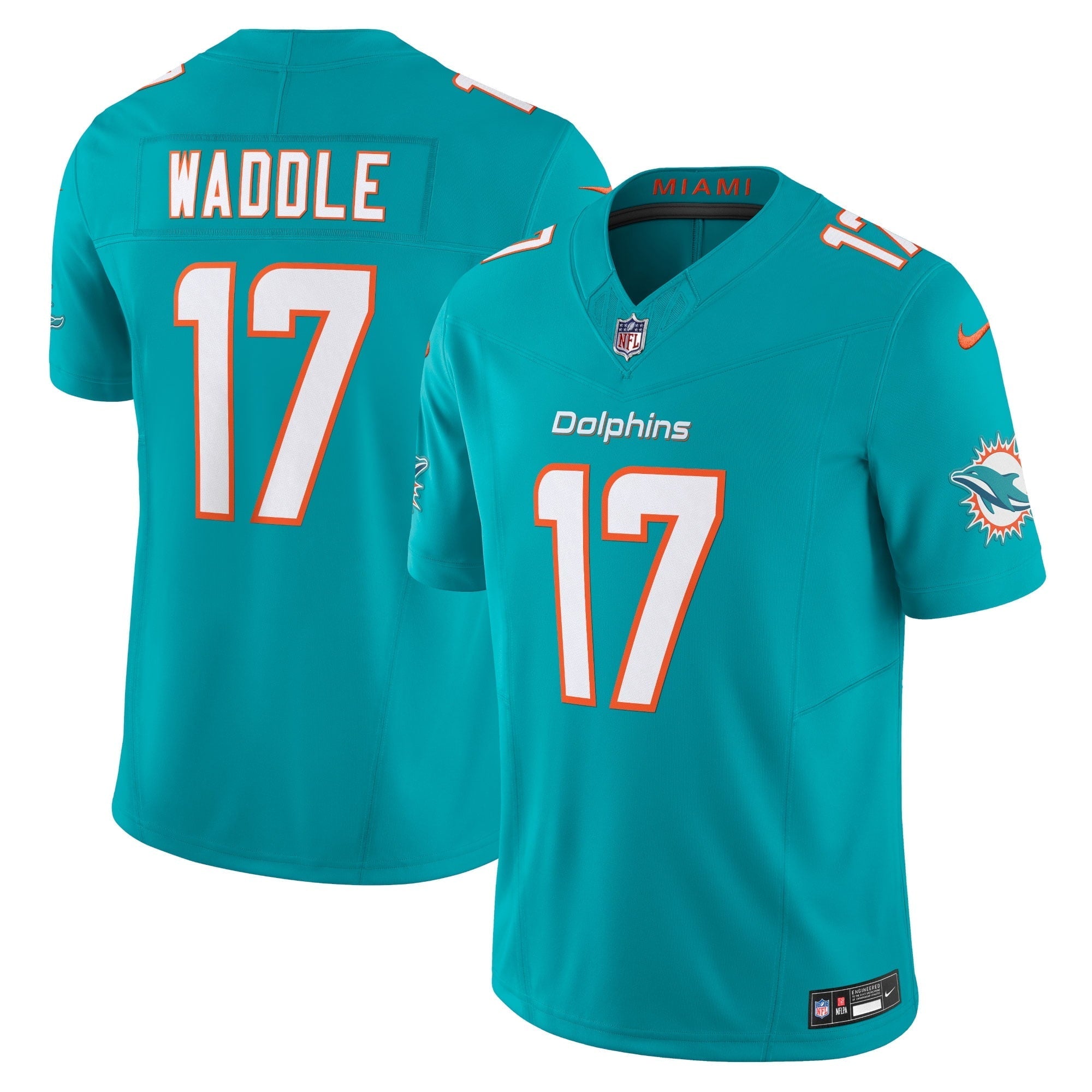 Men's Nike Jaylen Waddle Aqua Miami Dolphins Vapor F.U.S.E. Limited Jersey - vstockx