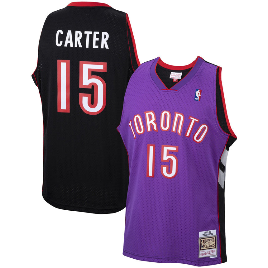Men's Toronto Raptors Vince Carter Mitchell & Ness Purple 1999-2000 Hardwood Classics Swingman Jersey - vstockx