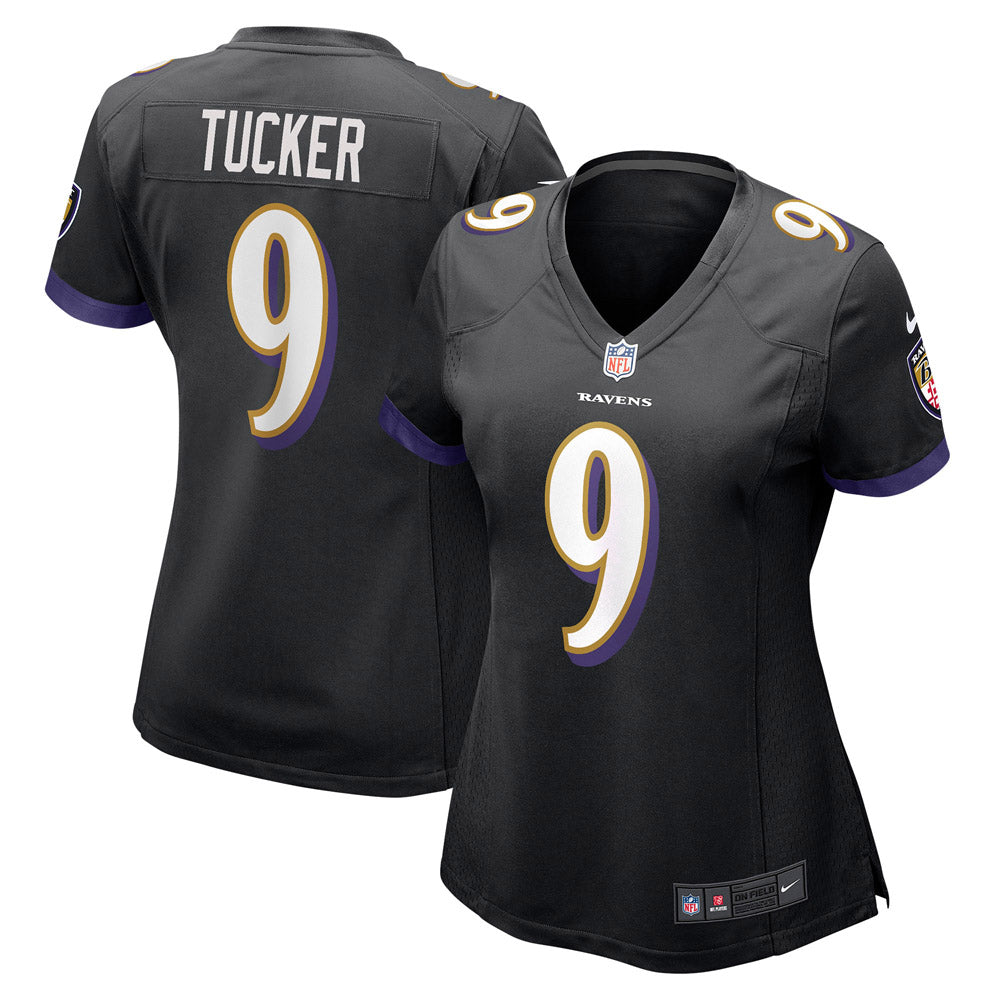 Women's Baltimore Ravens Justin Tucker Game Jersey Black - vstockx