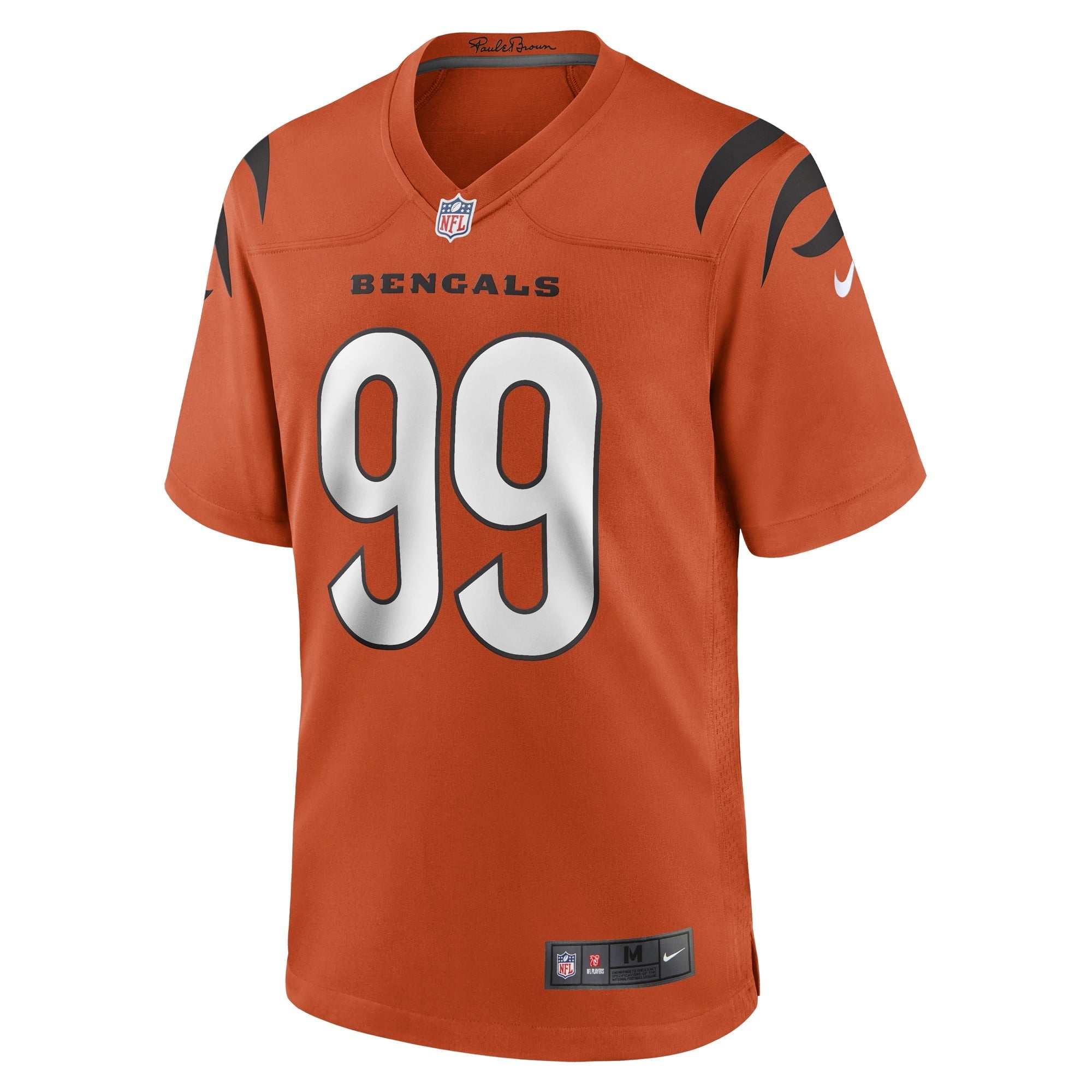Men's Nike Myles Murphy Orange Cincinnati Bengals Team Game Jersey - vstockx