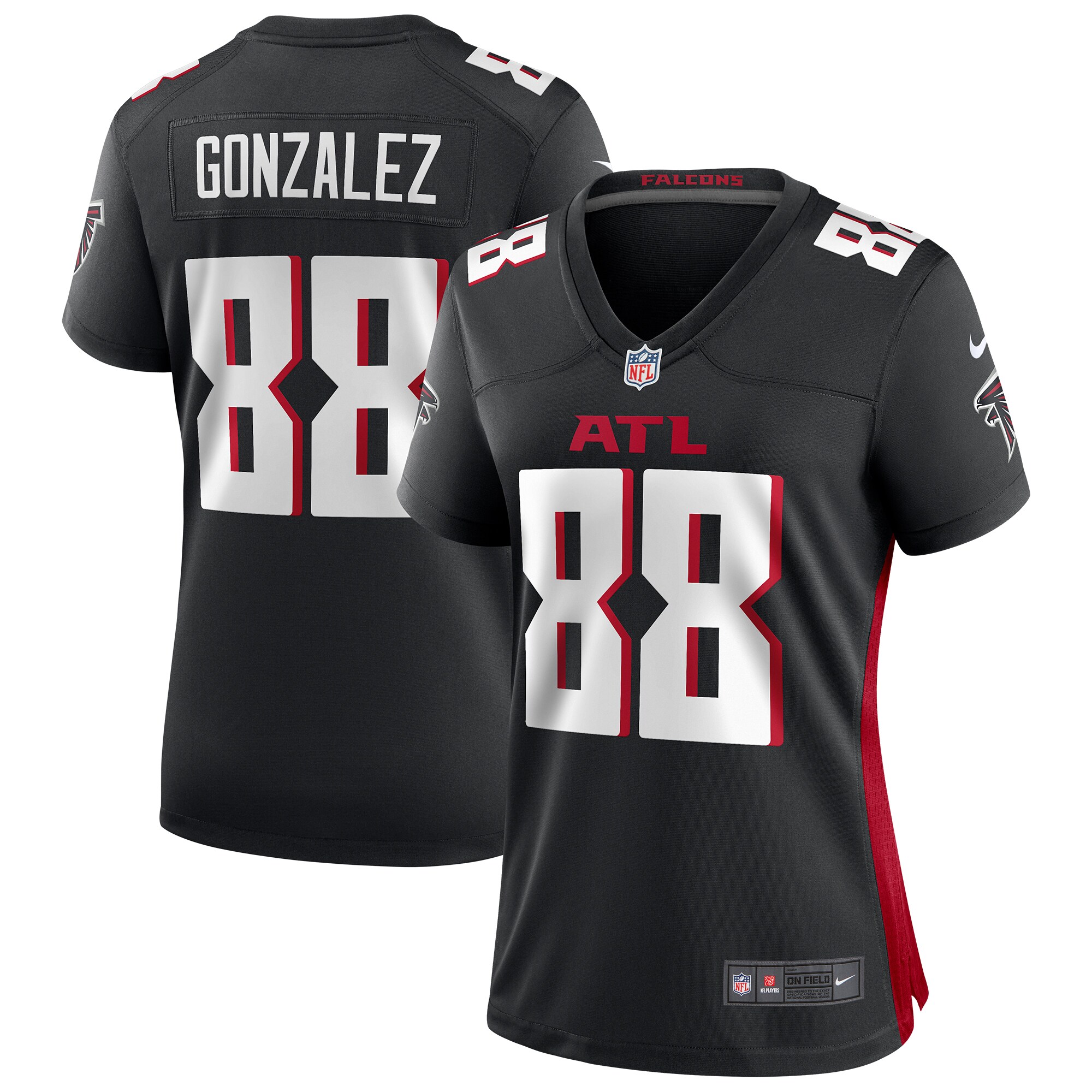 Tony Gonzalez Atlanta Falcons Nike Women's Game Retired Player Jersey - Black - vstockx