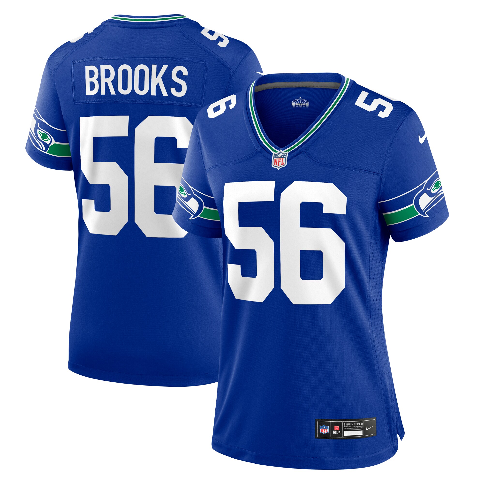 Jordyn Brooks Seattle Seahawks Nike Women's Throwback Player Game Jersey - Royal - vstockx