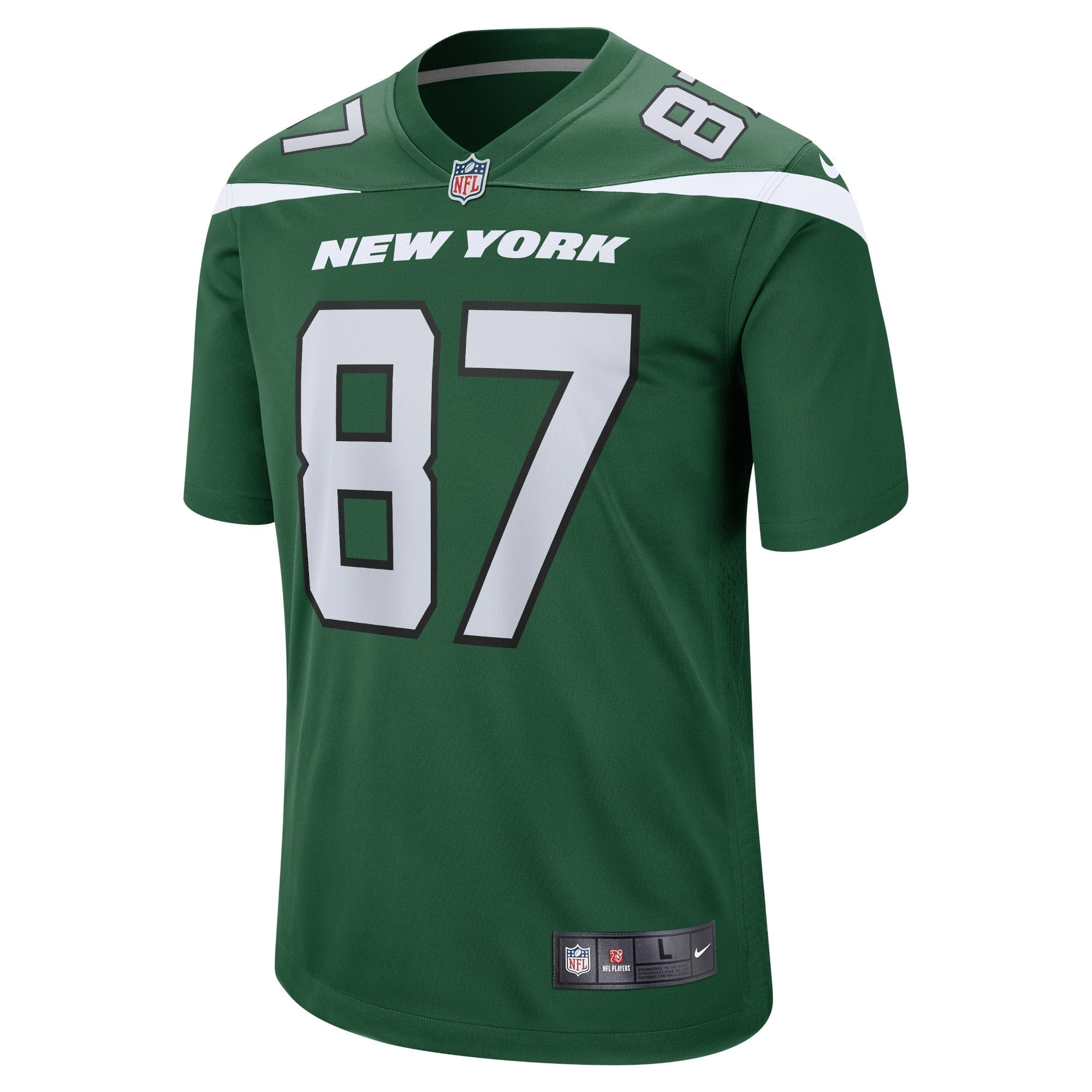 Men's Nike C.J. Uzomah Gotham Green New York Jets Player Game Jersey - vstockx