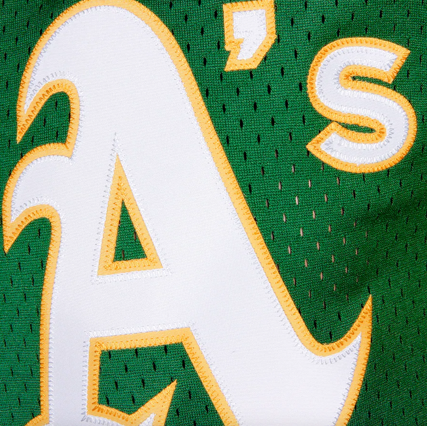Men's Oakland Athletics Reggie Jackson Mitchell & Ness Green Cooperstown 1987 Mesh Batting Practice Jersey - vstockx