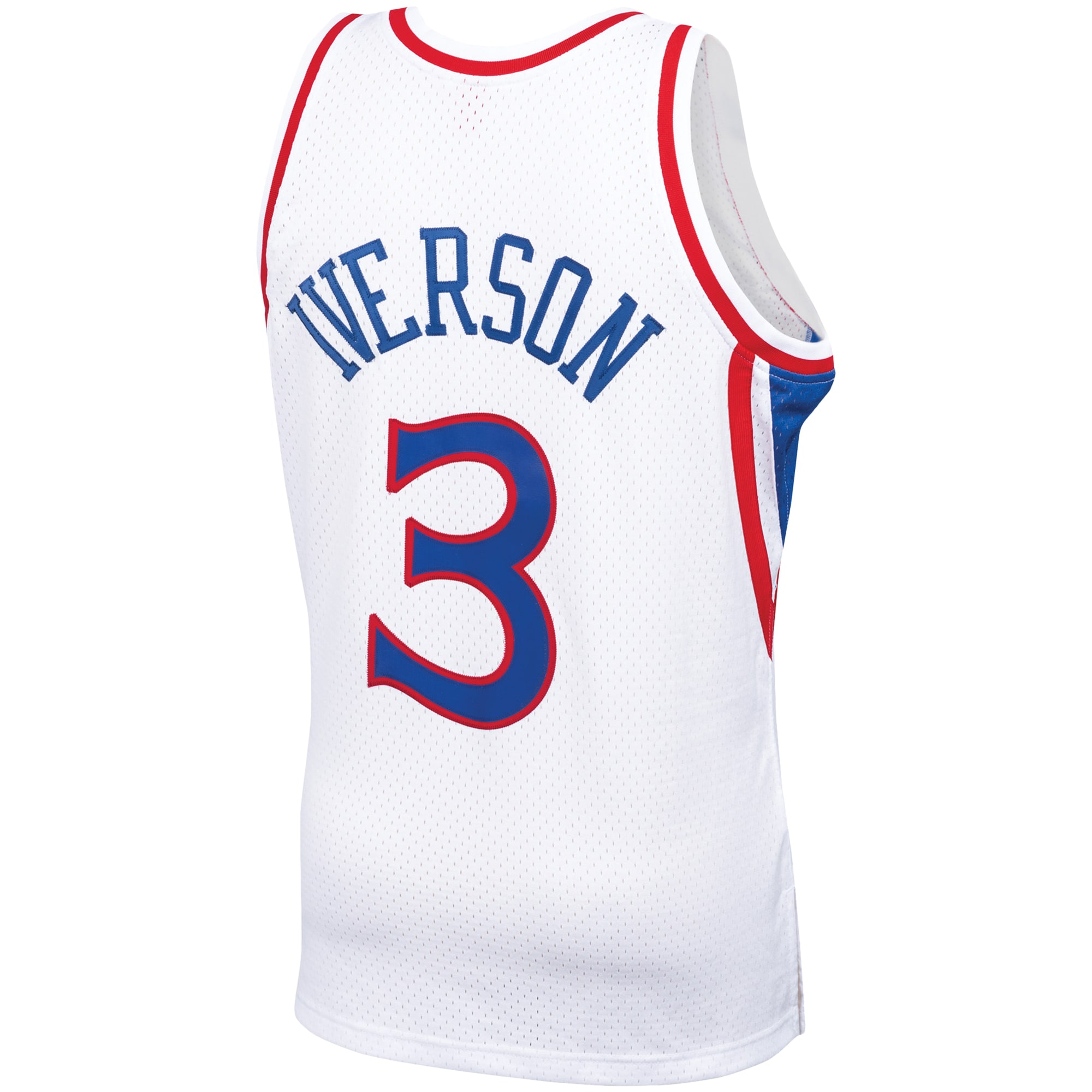 Allen Iverson Philadelphia 76ers Mitchell & Ness Hardwood Classics Swingman Jersey - White - vstockx