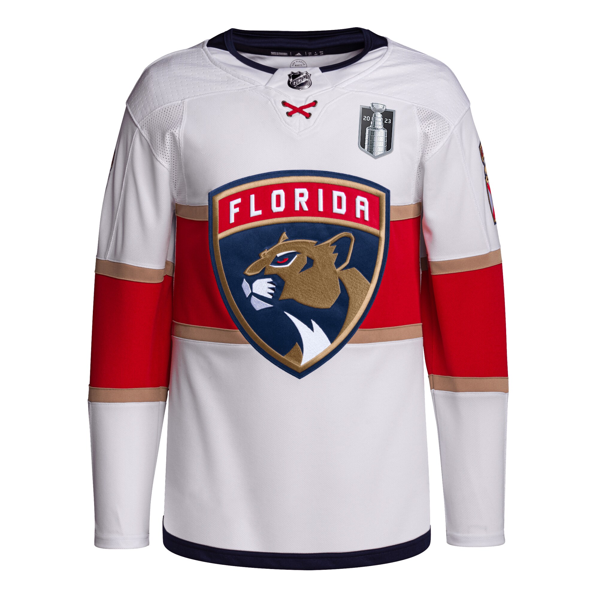 Florida Panthers adidas 2023 Stanley Cup Final Away Primegreen Jersey - White - vstockx
