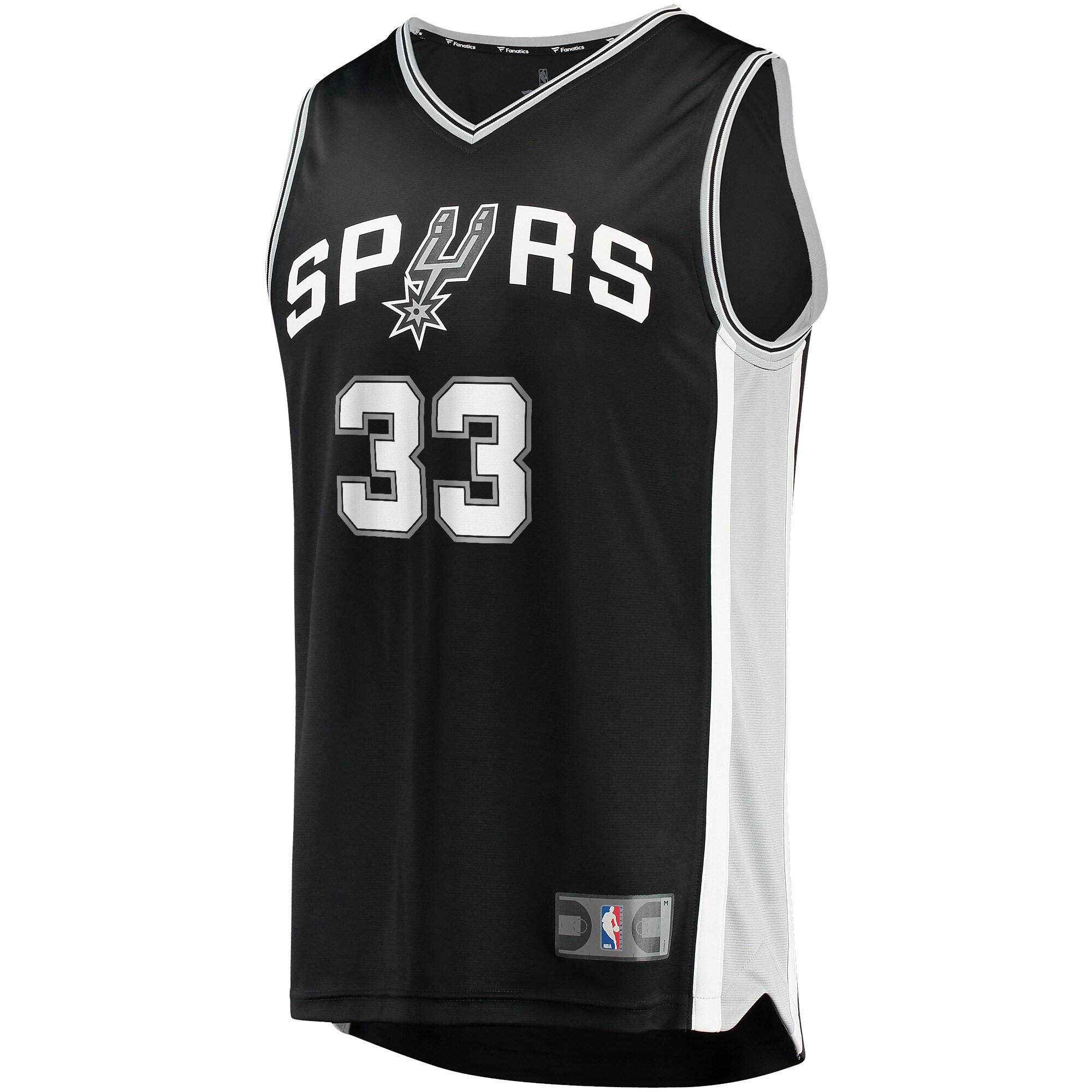 Tre Jones San Antonio Spurs Fanatics Branded 2021/22 Fast Break Replica Jersey - Icon Edition - Black - vstockx