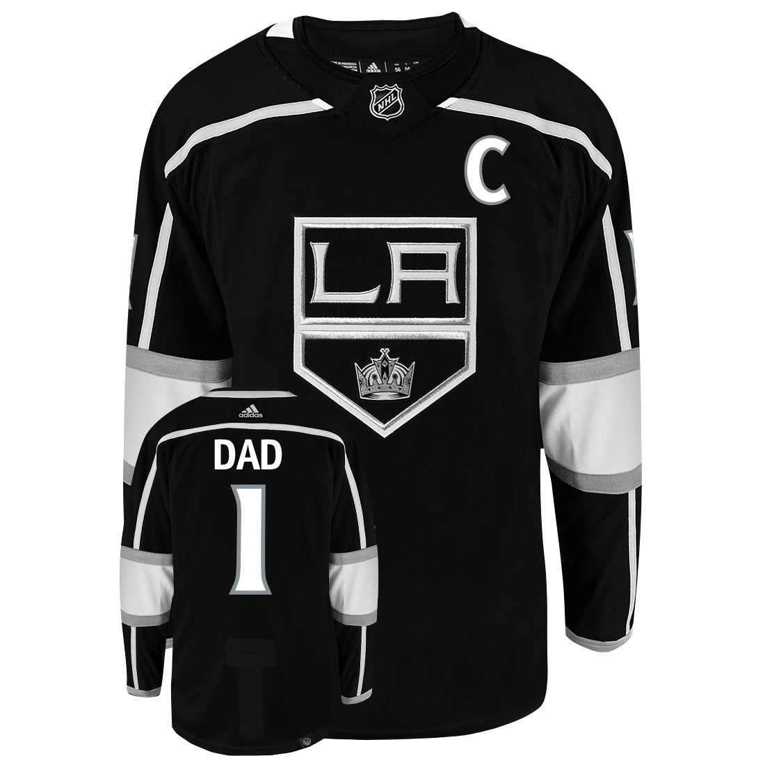 Los Angeles Kings Dad Number One Adidas Primegreen Authentic NHL Hockey Jersey - vstockx