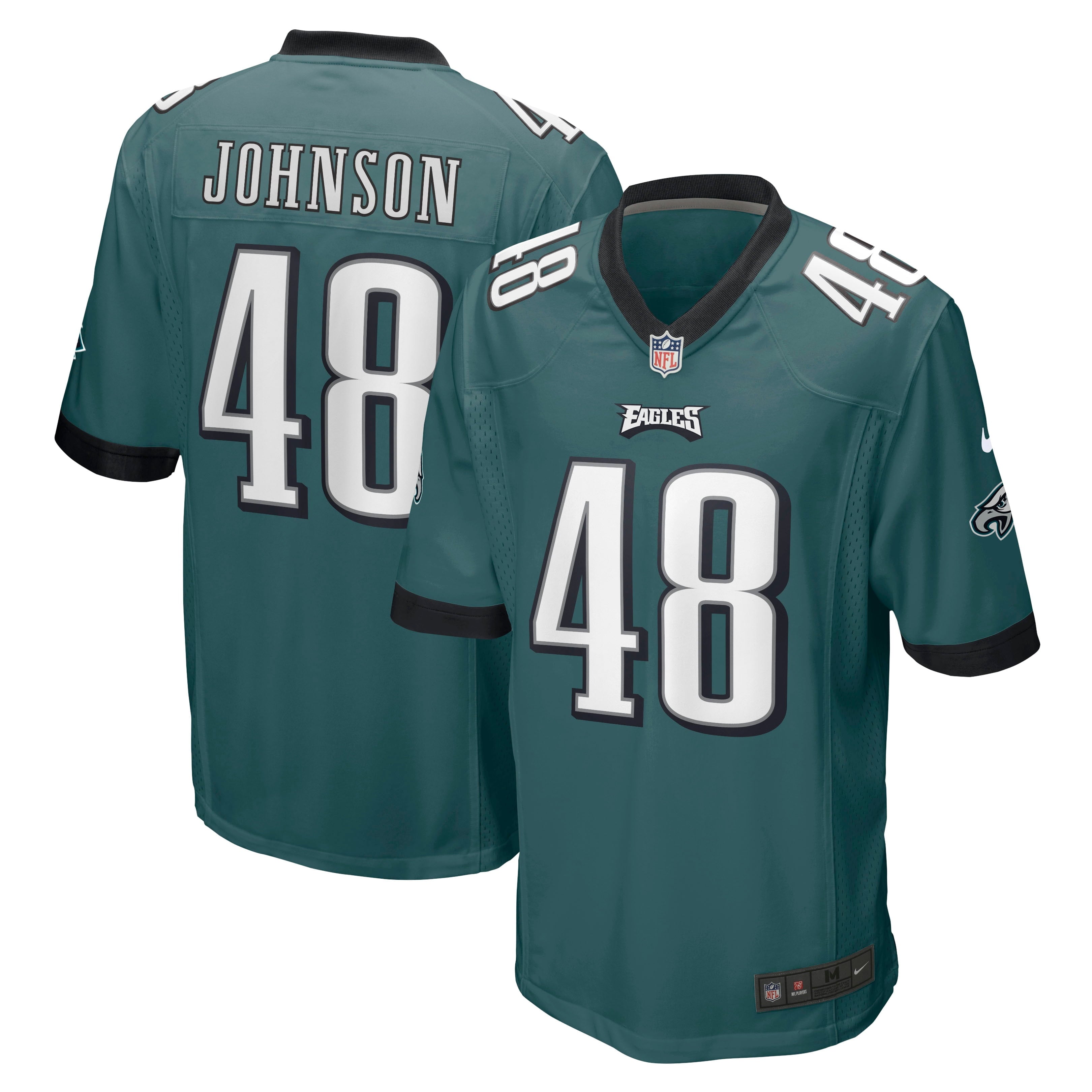 Men's Nike Patrick Johnson Midnight Green Philadelphia Eagles Game Player Jersey - vstockx