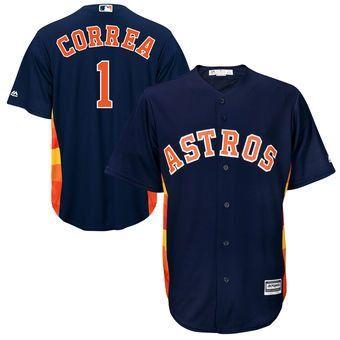 Youth Houston Astros Carlos Correa Cool Base Replica Jersey Navy - vstockx