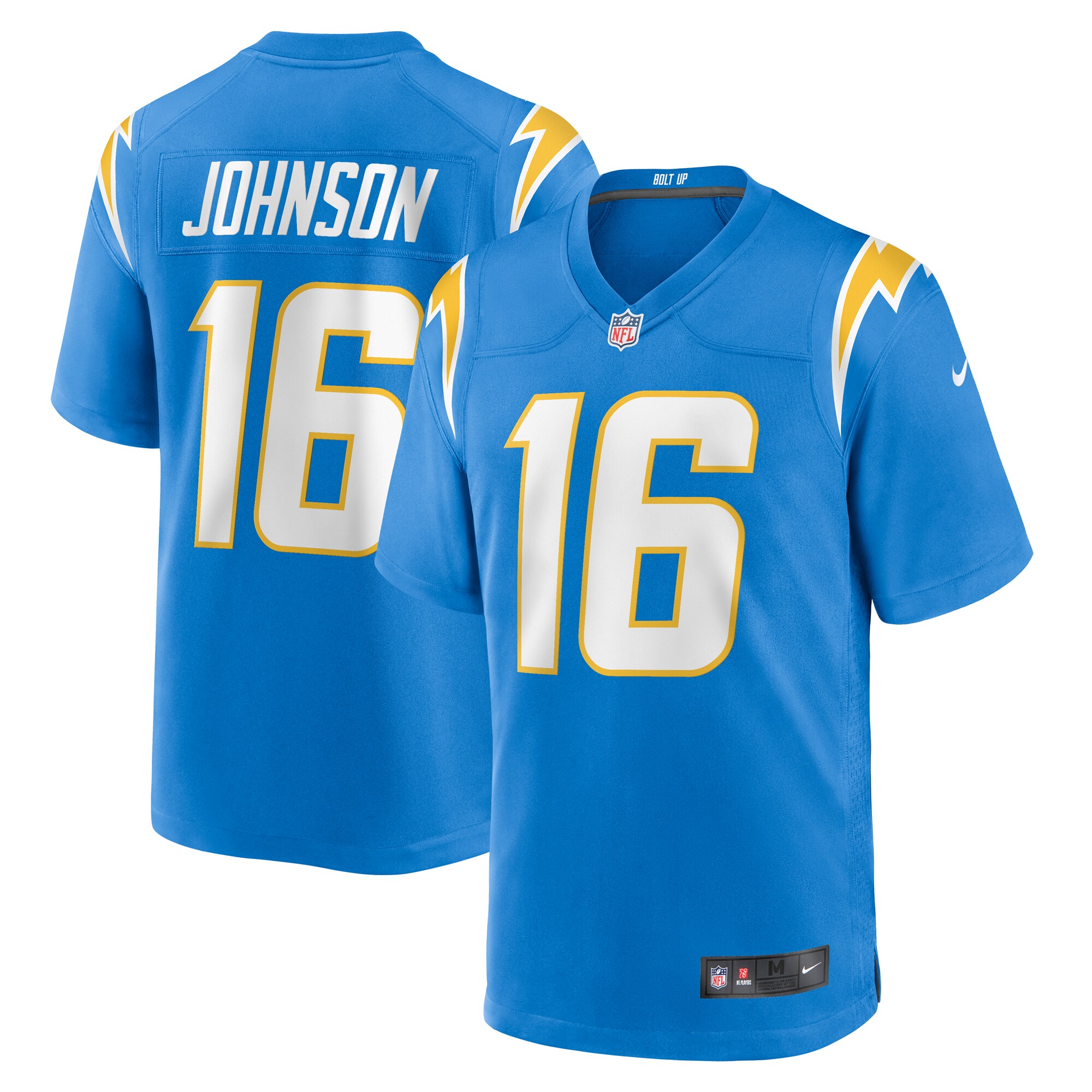 Tyler Johnson Los Angeles Chargers Nike Team Game Jersey - Powder Blue - vstockx